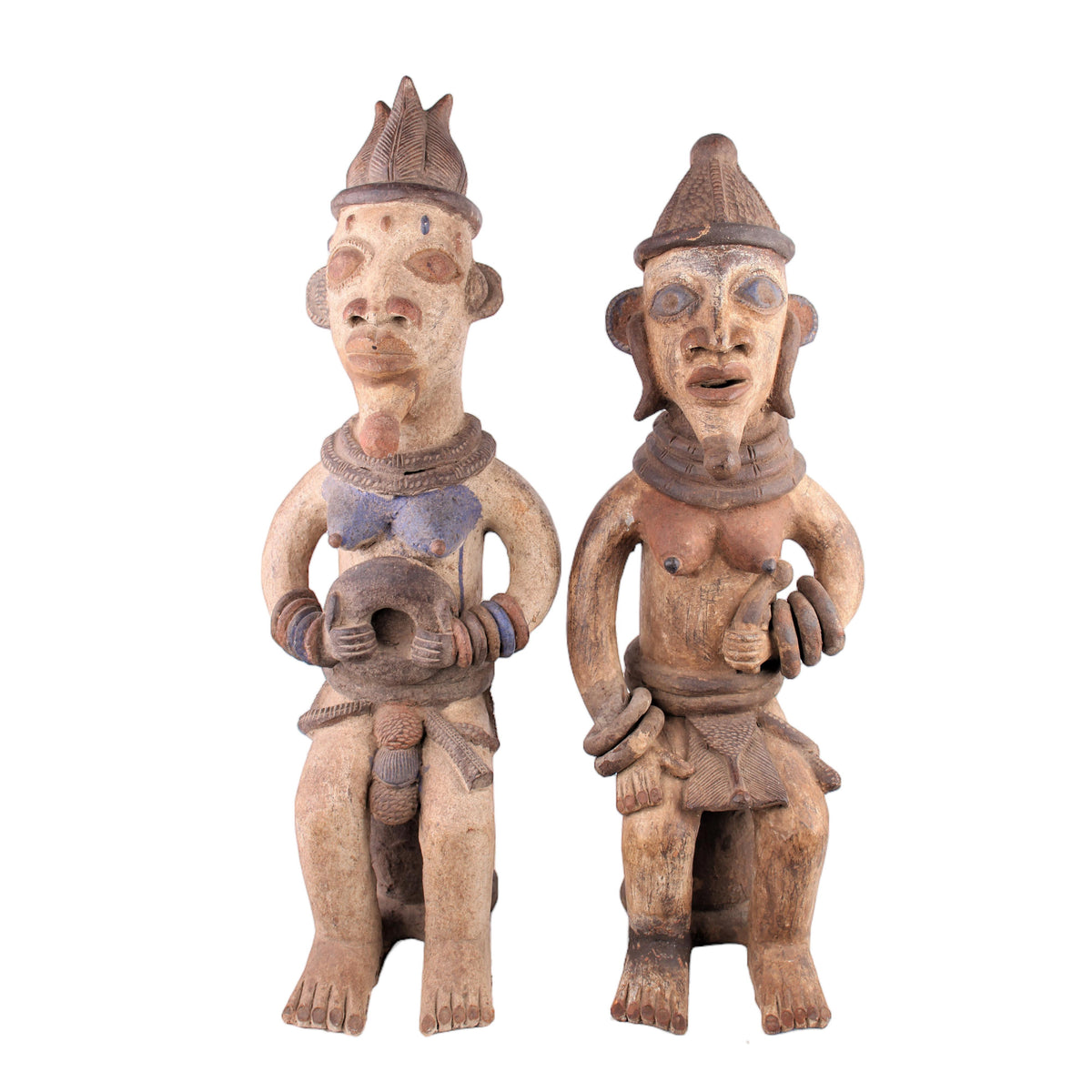 Igbo/Ibo Tribe Terracotta Antiques ~26.4" Tall - Sculpture & Statuary