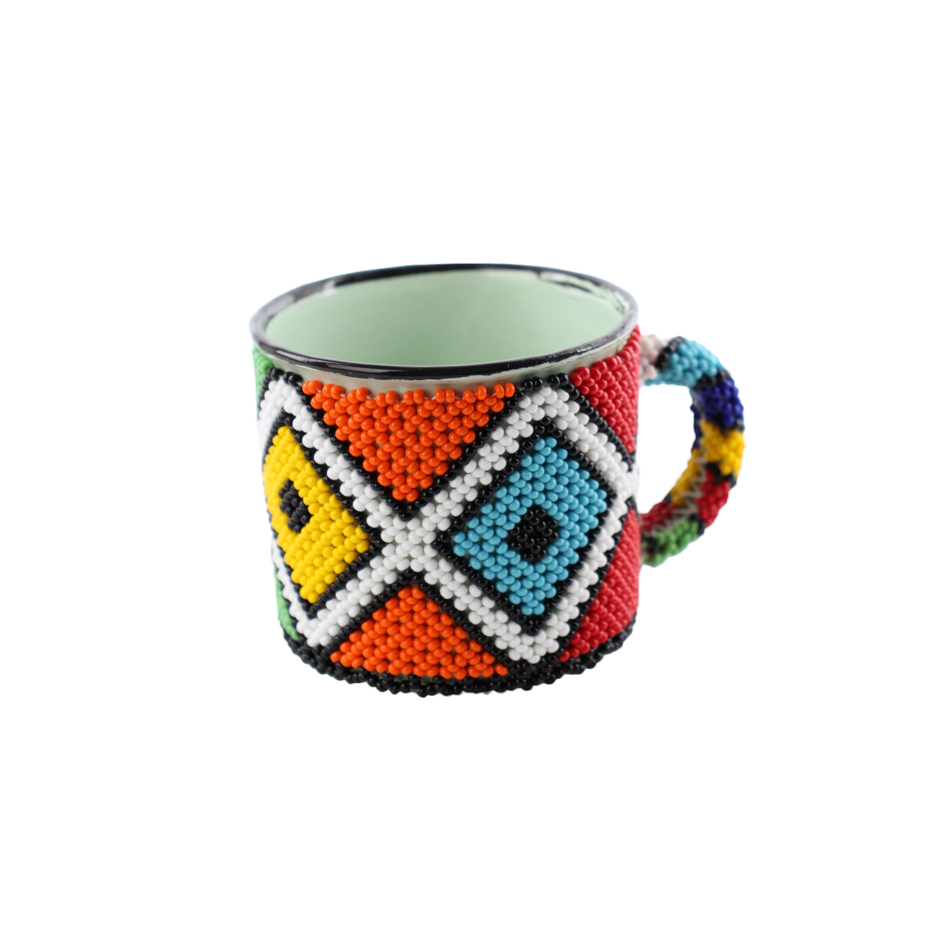 Zulu Tribe Beaded Cups ~3.1" Tall - Beaded Cups