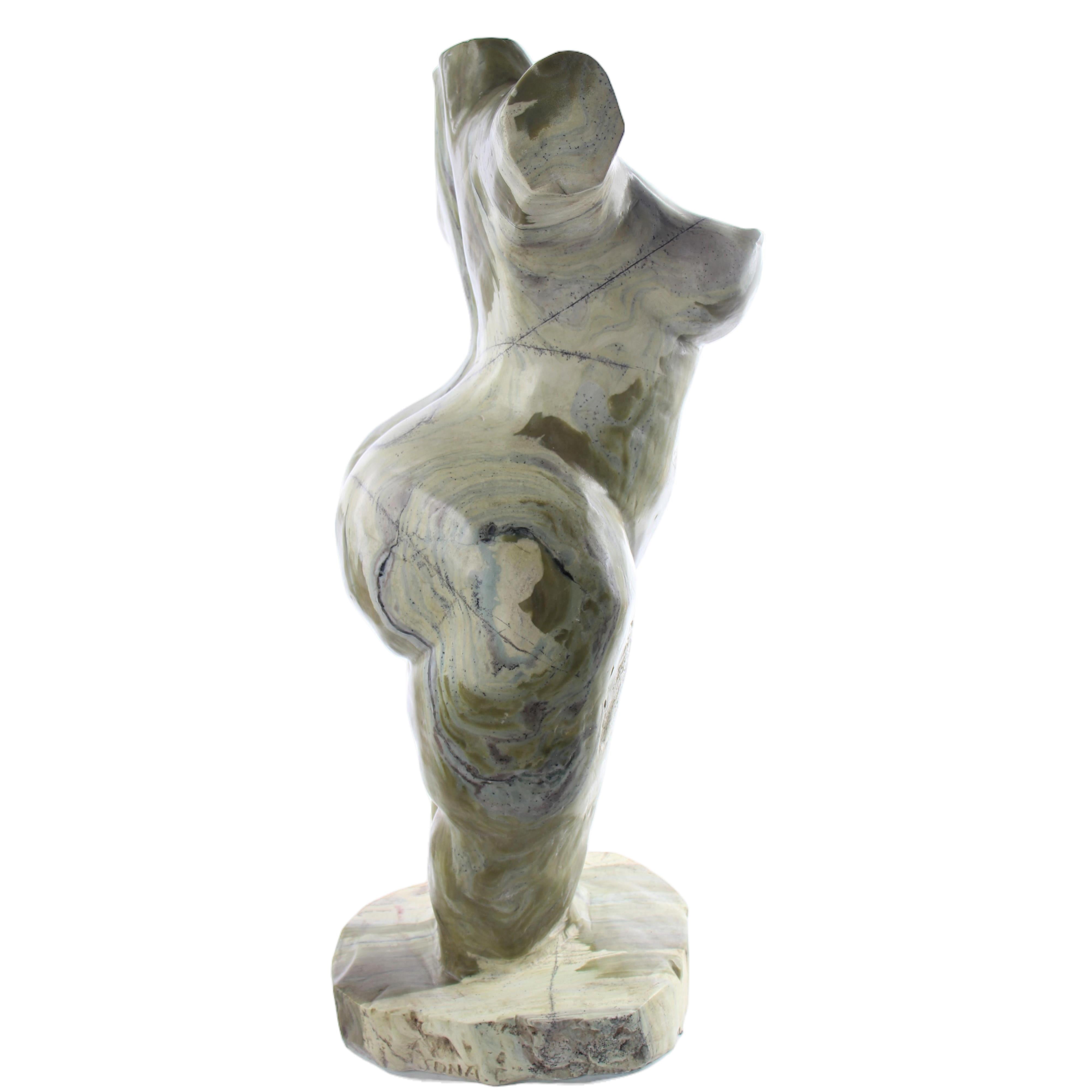 Shona Tribe Butter Jade Female Torsos ~20.9" Tall - Female Torsos