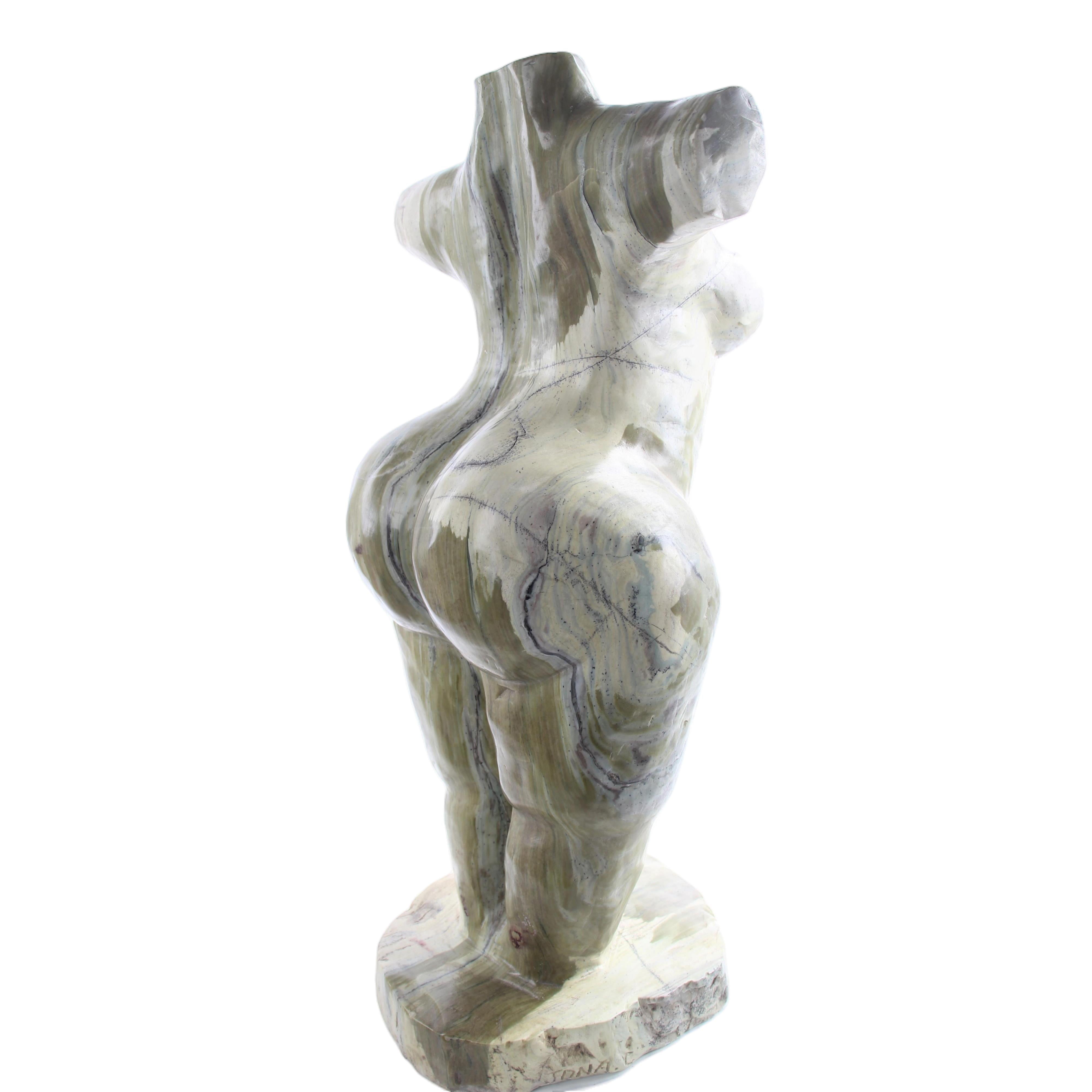 Shona Tribe Butter Jade Female Torsos ~20.9" Tall - Female Torsos