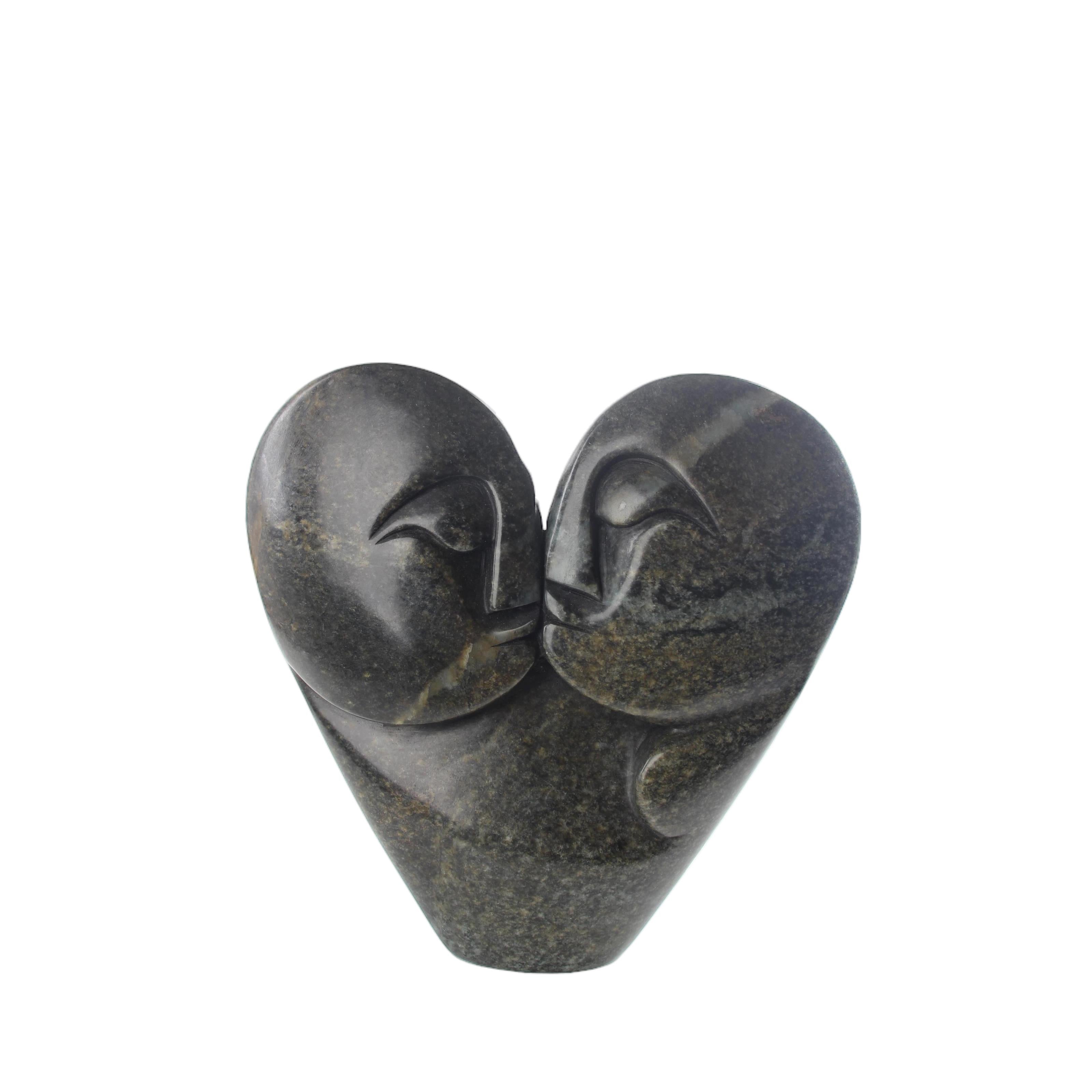 Shona Tribe Serpentine Stone Lovers ~7.1" Tall