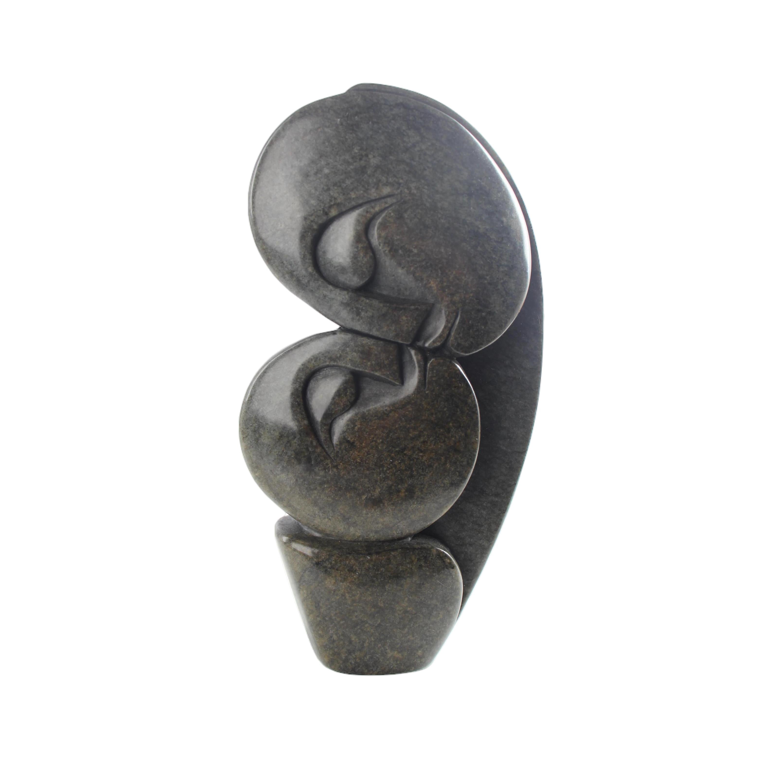 Shona Tribe Serpentine Stone Lovers ~7.5" Tall