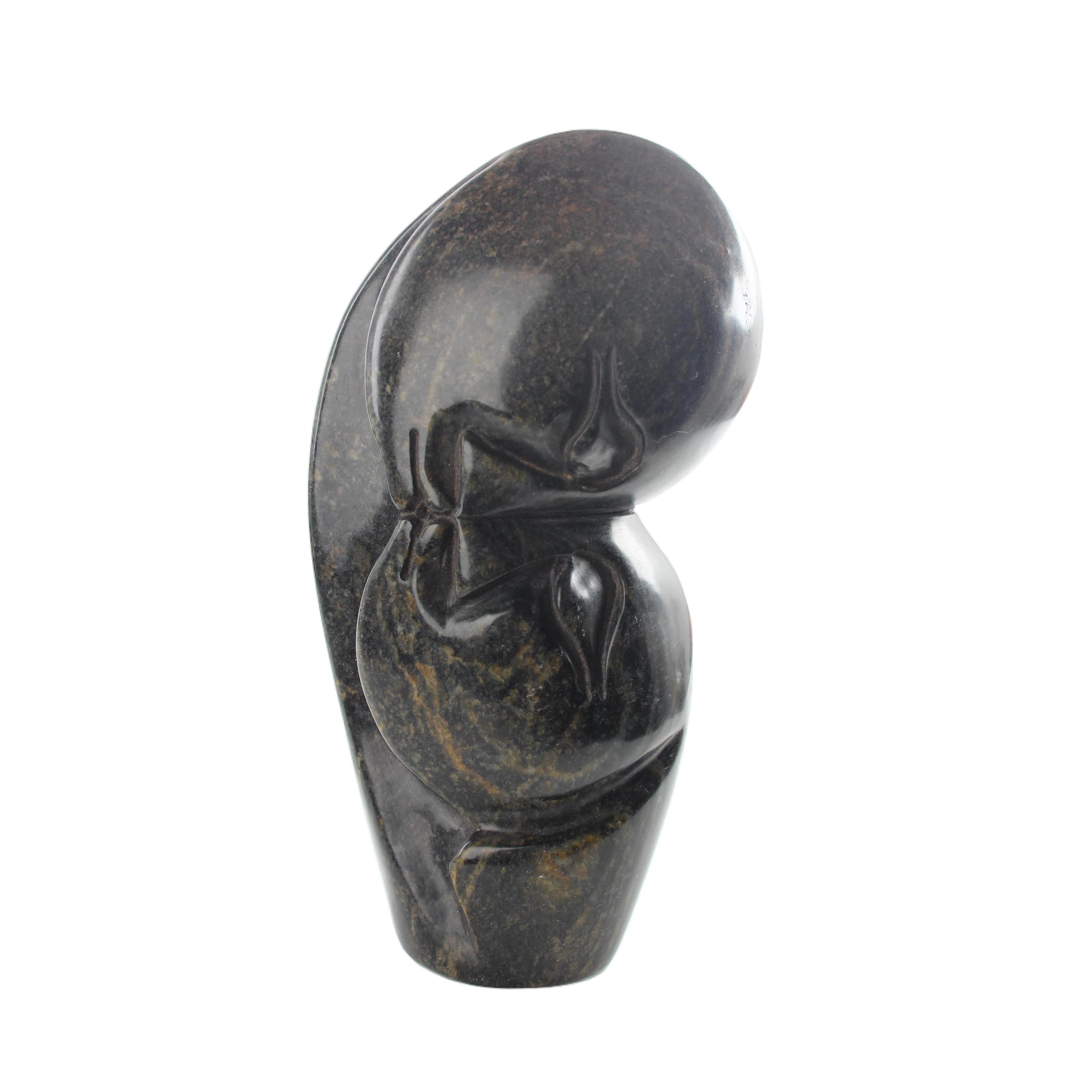 Shona Tribe Serpentine Stone Lovers ~9.8" Tall - Lovers