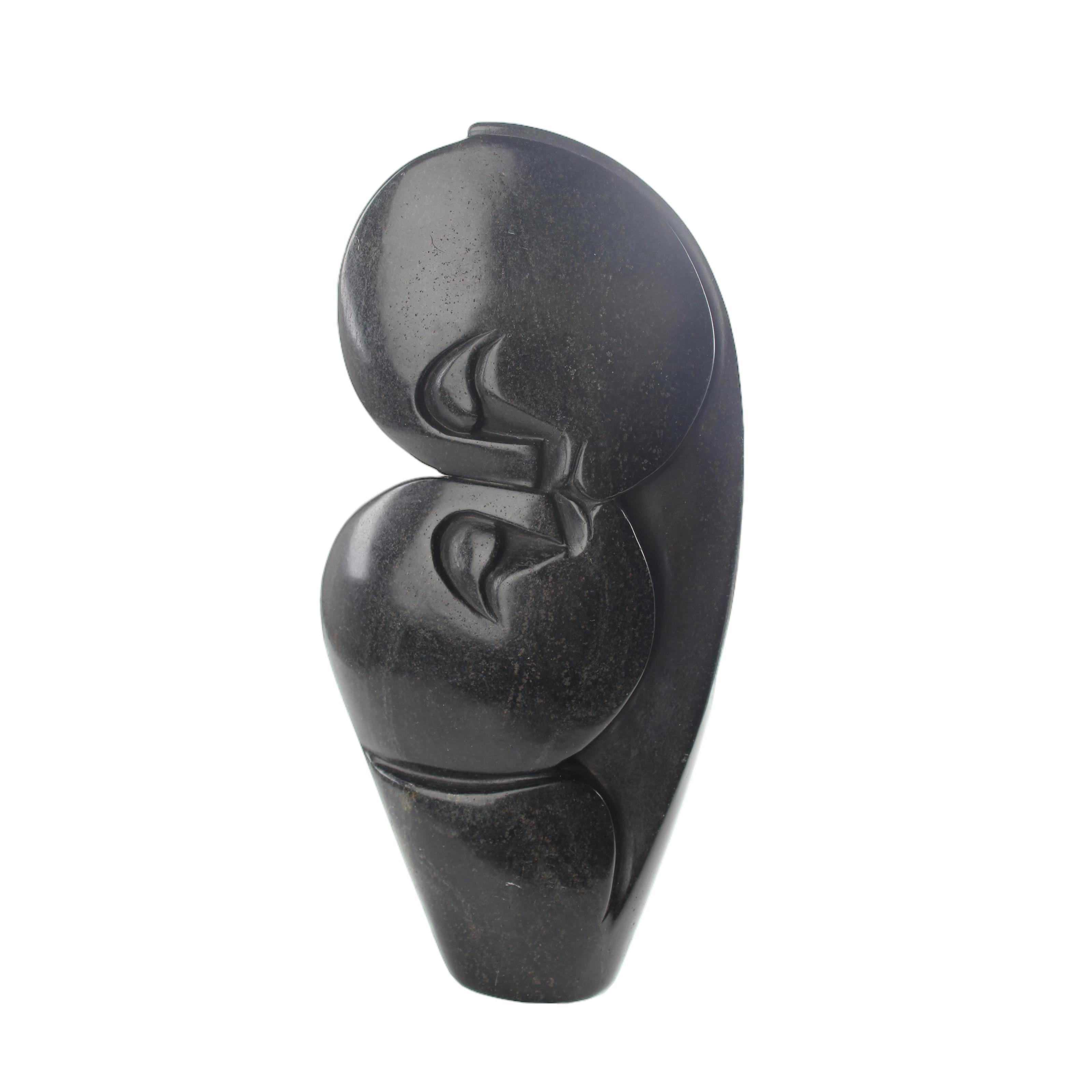 Shona Tribe Serpentine Stone Lovers ~12.2" Tall - Lovers