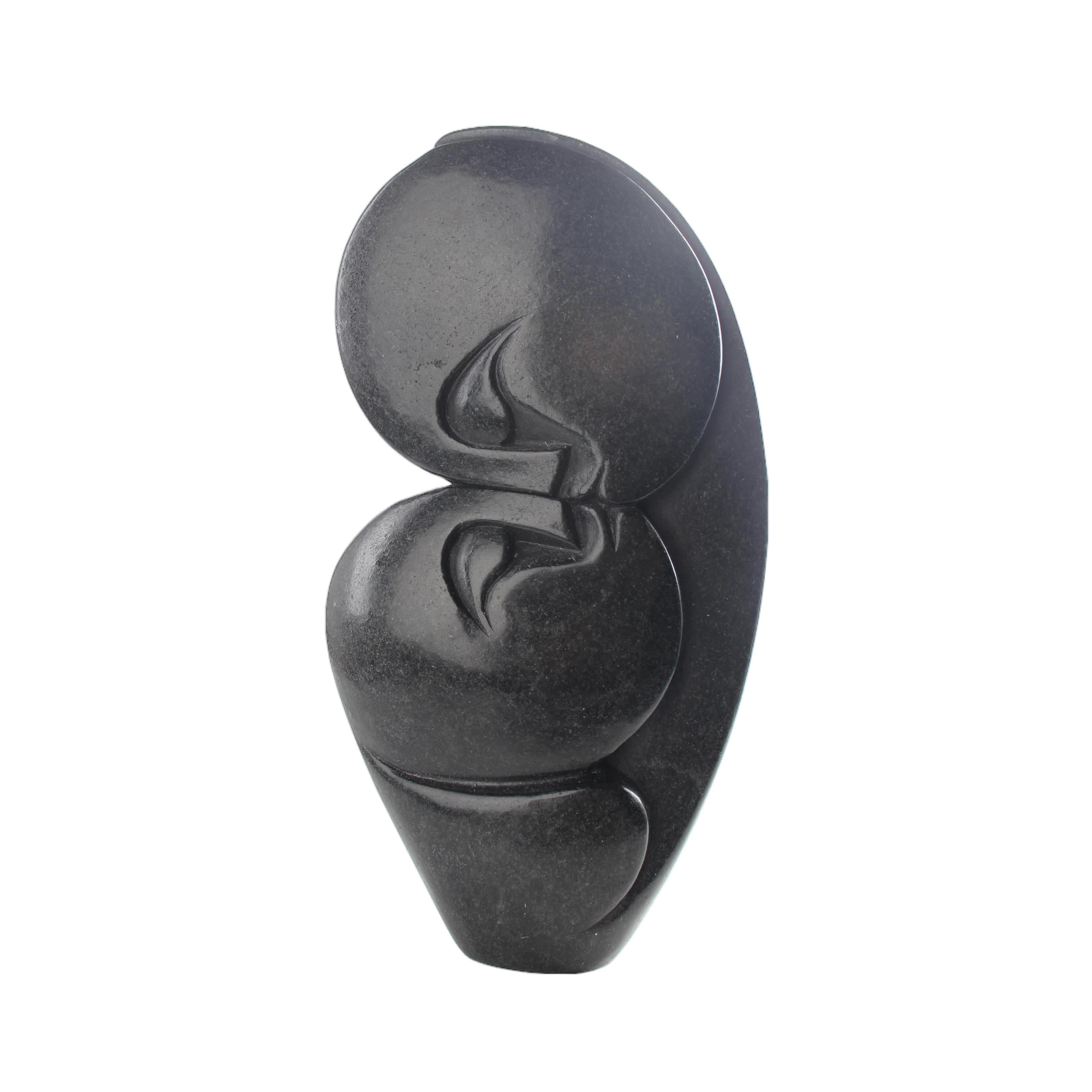 Shona Tribe Serpentine Stone Lovers ~11.0" Tall - Lovers