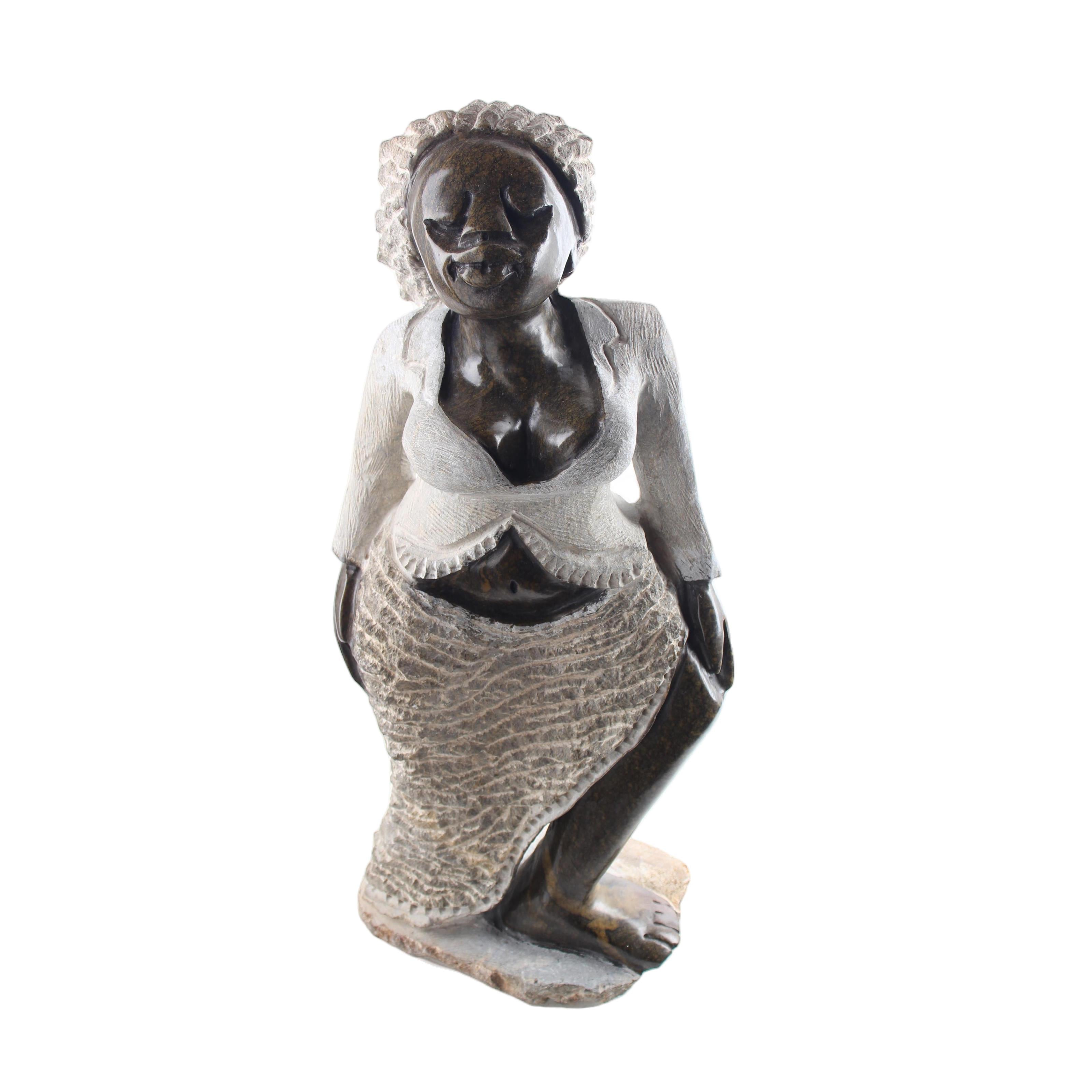 Shona Tribe Mega Stone Sassy Ladies ~22.4" Tall - Sassy Ladies