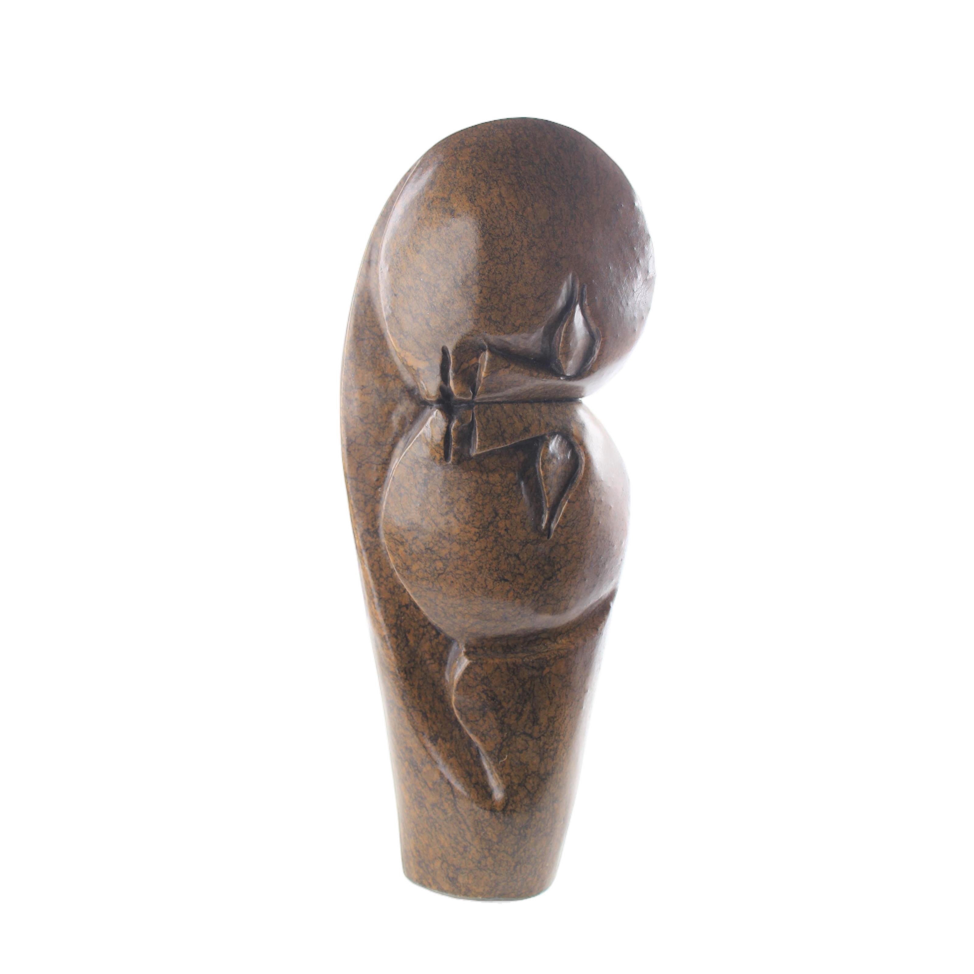 Shona Tribe Serpentine Stone Lovers ~16.1" Tall
