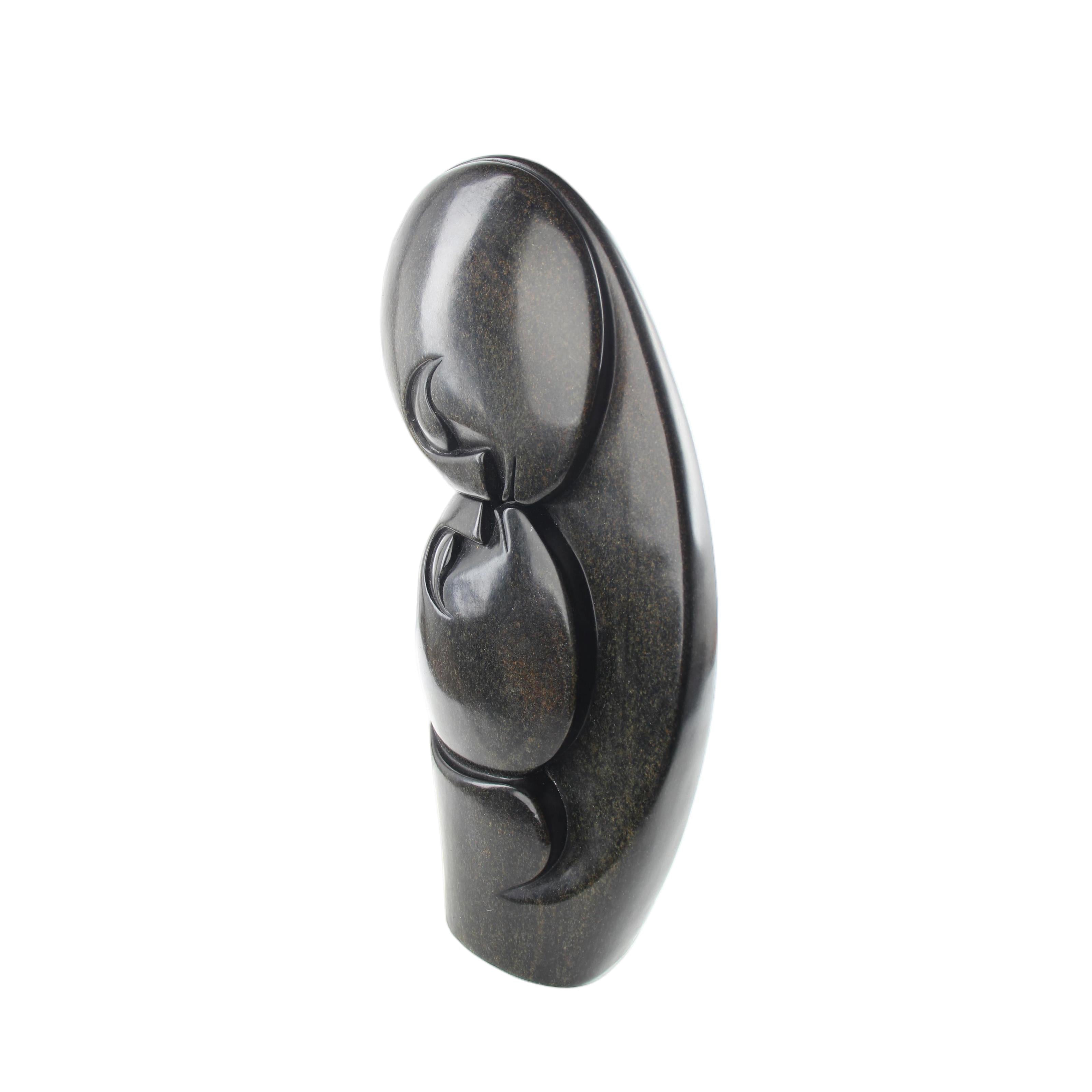 Shona Tribe Serpentine Stone Lovers ~15.7" Tall - Lovers