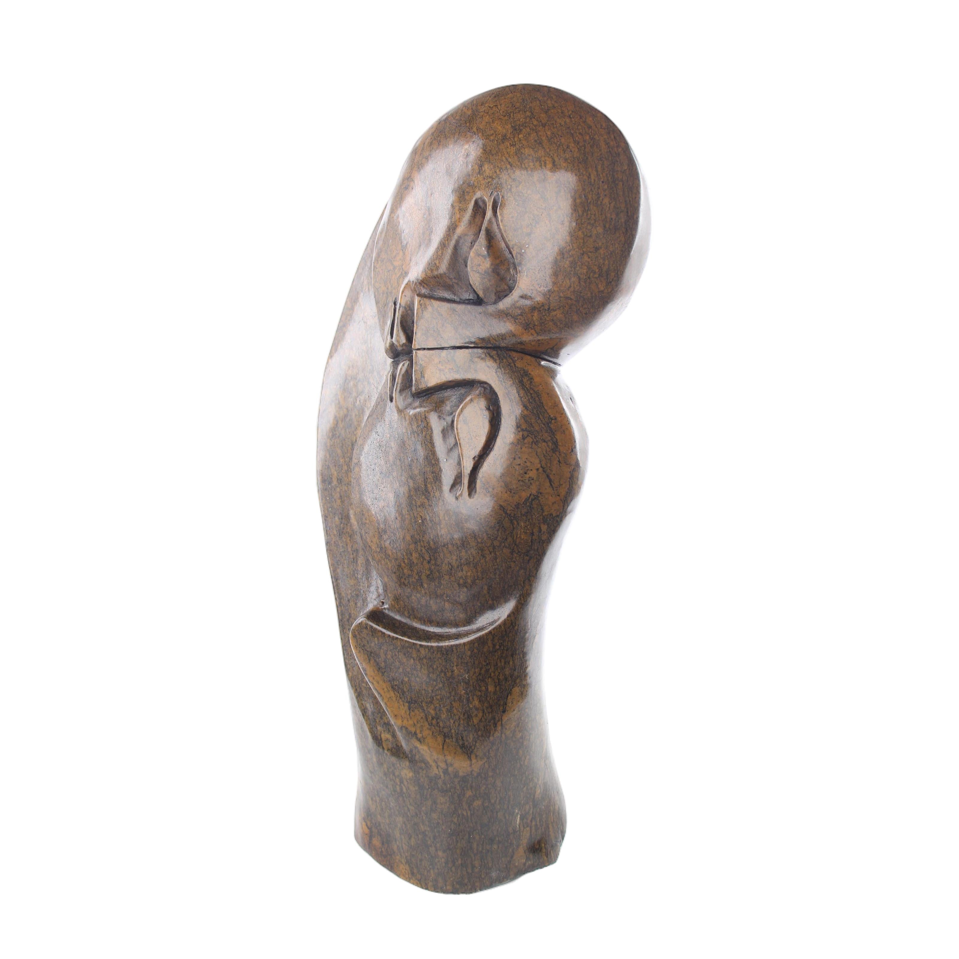 Shona Tribe Serpentine Stone Lovers ~19.3" Tall - Lovers