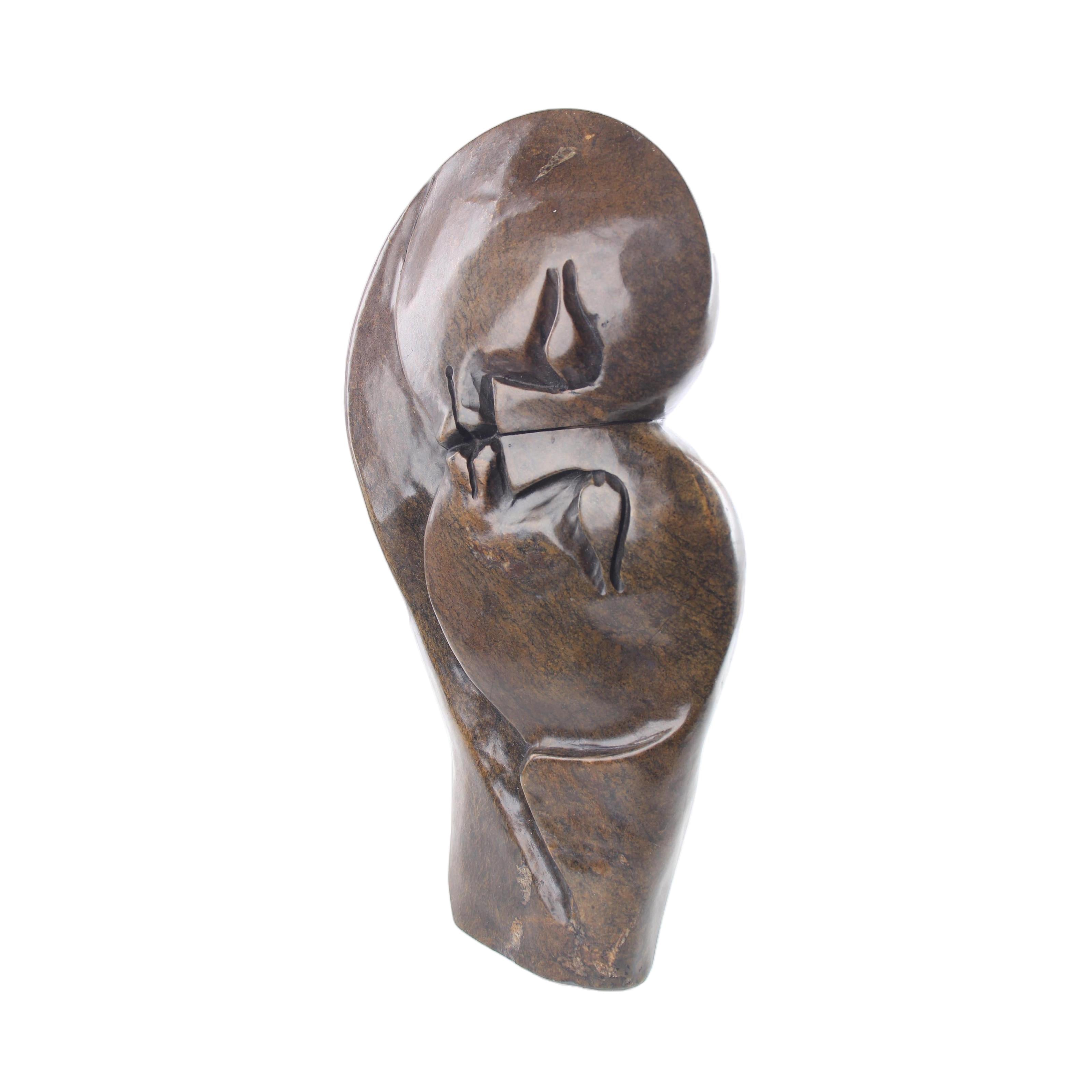 Shona Tribe Serpentine Stone Lovers ~15.4" Tall - Lovers