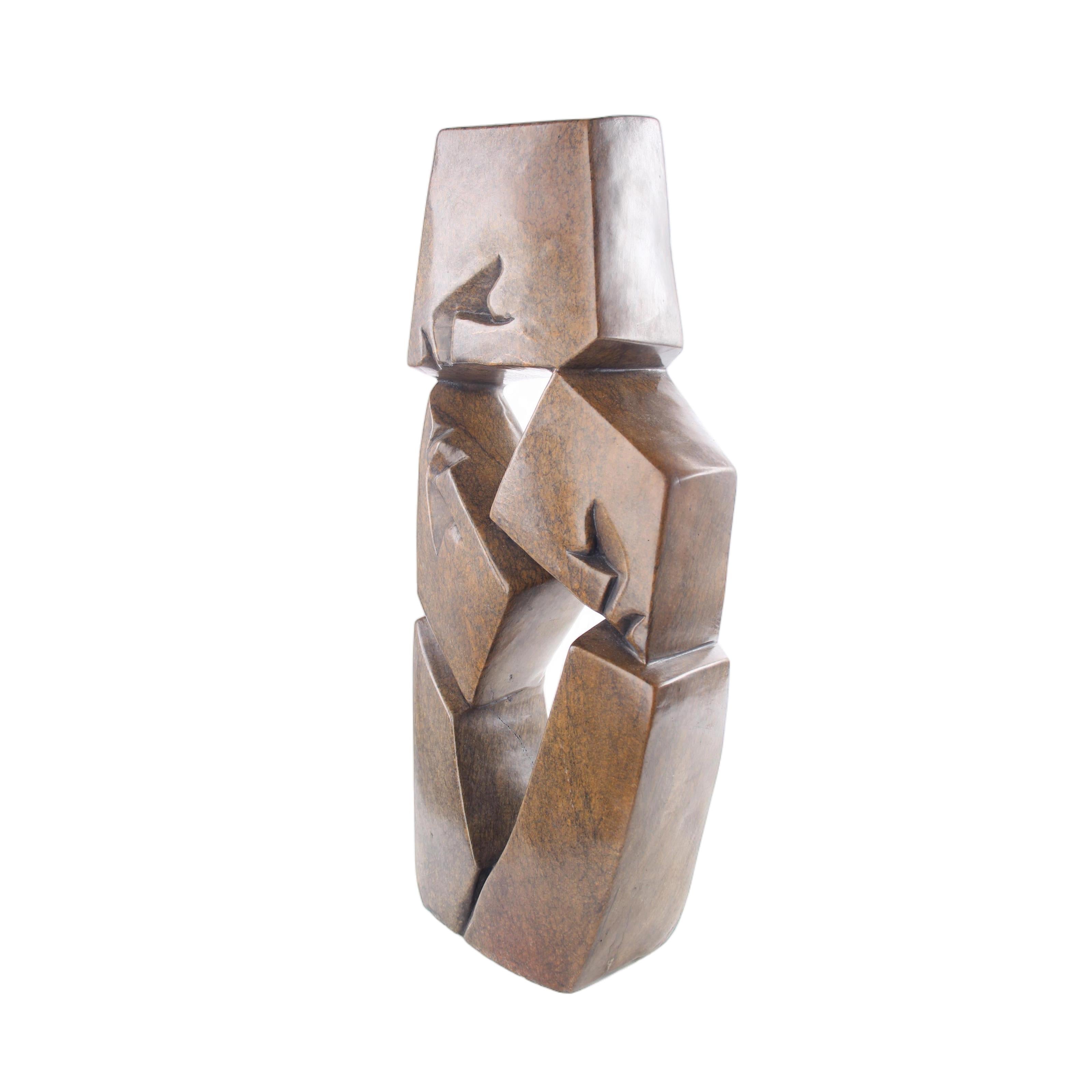 Shona Tribe Serpentine Stone Family Cubes ~19.7" Tall - Family Cubes