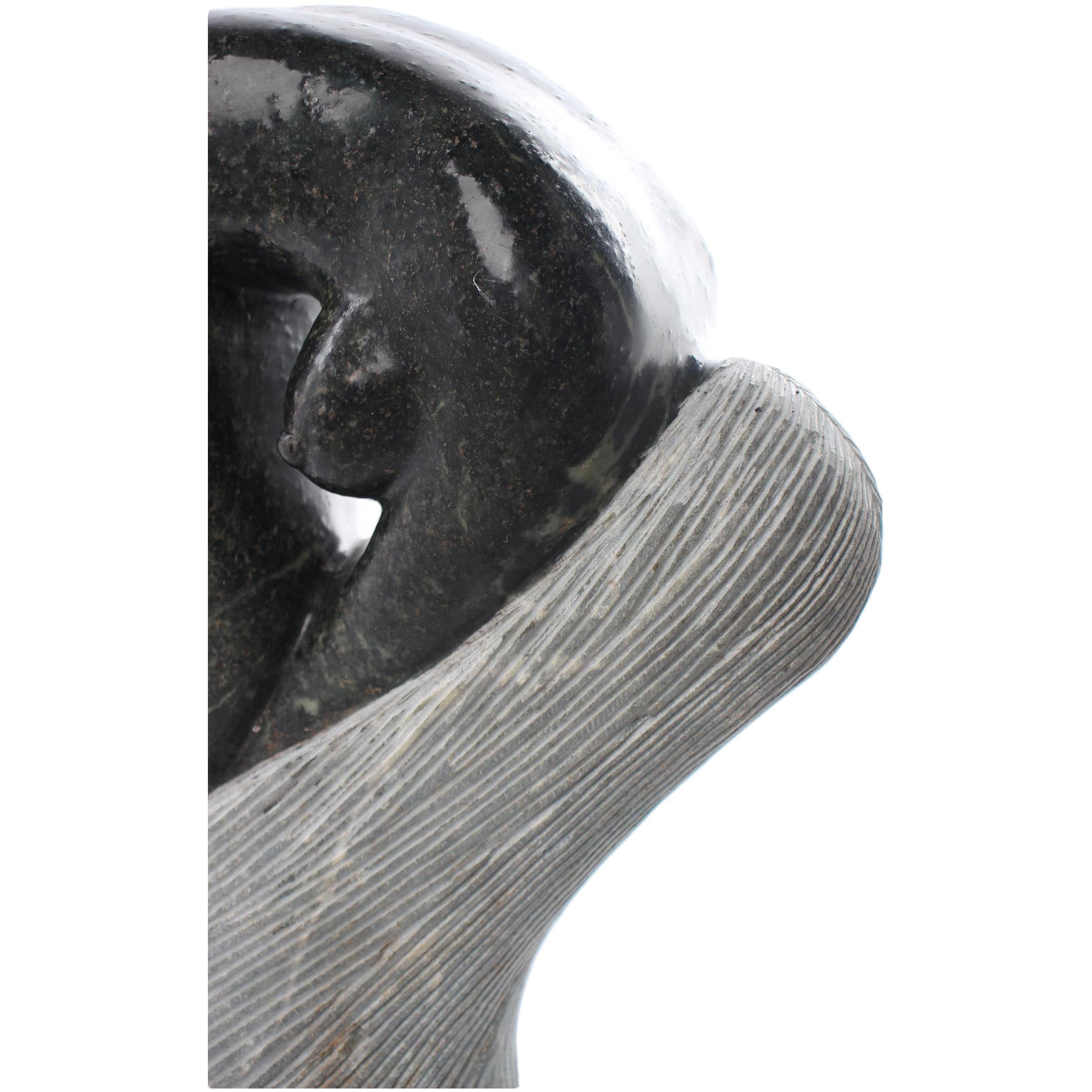 Shona Tribe Opal Stone Bathing lady ~14.6" Tall - Bathing lady