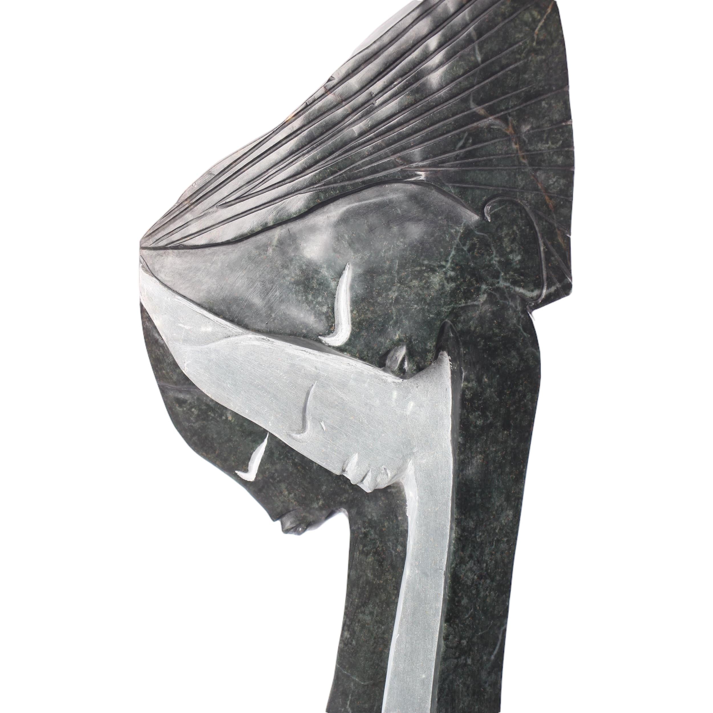 Shona Tribe Opal Stone Sisters ~28.3" Tall - Sisters