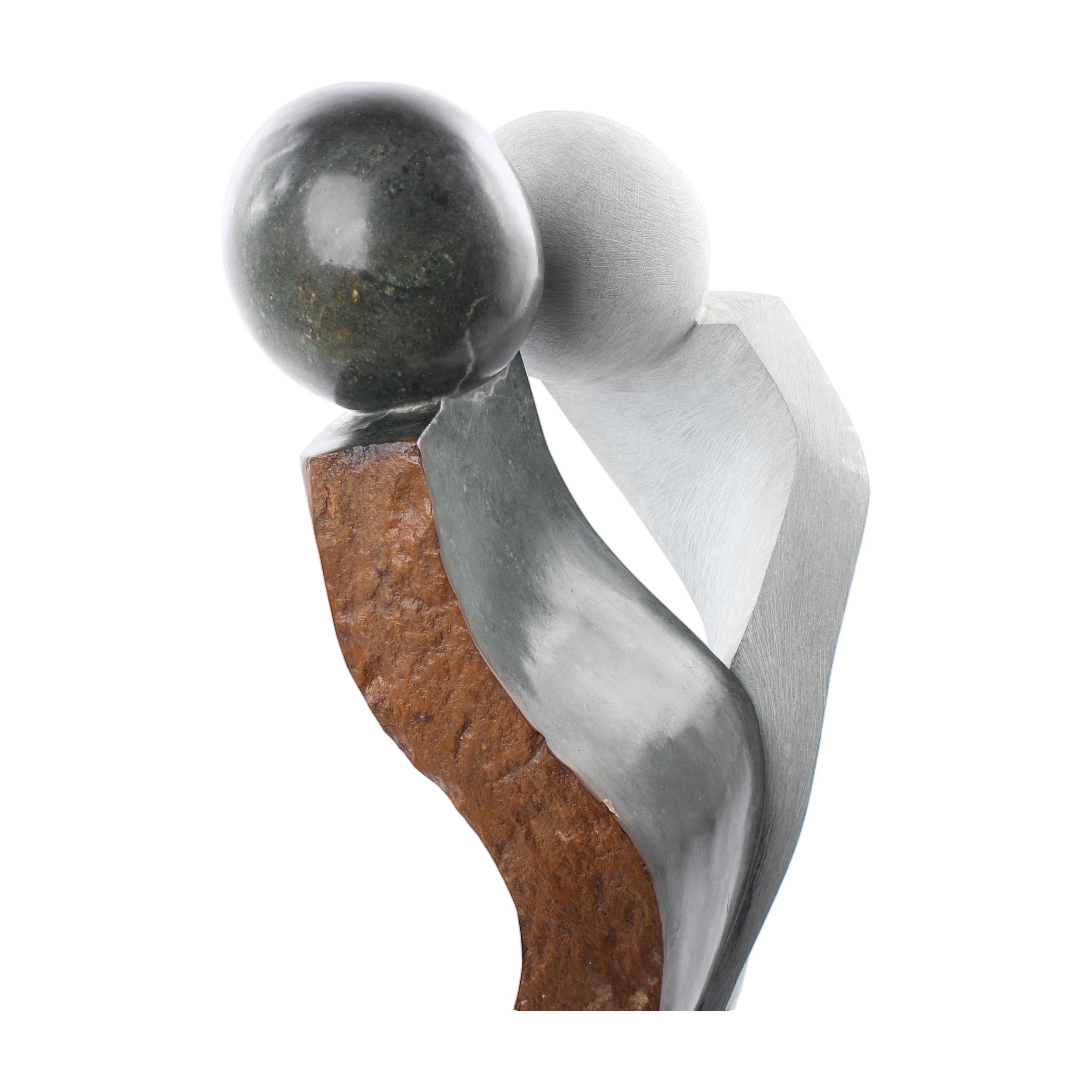 Shona Tribe Opal Stone Couples ~24.8" Tall - Couples