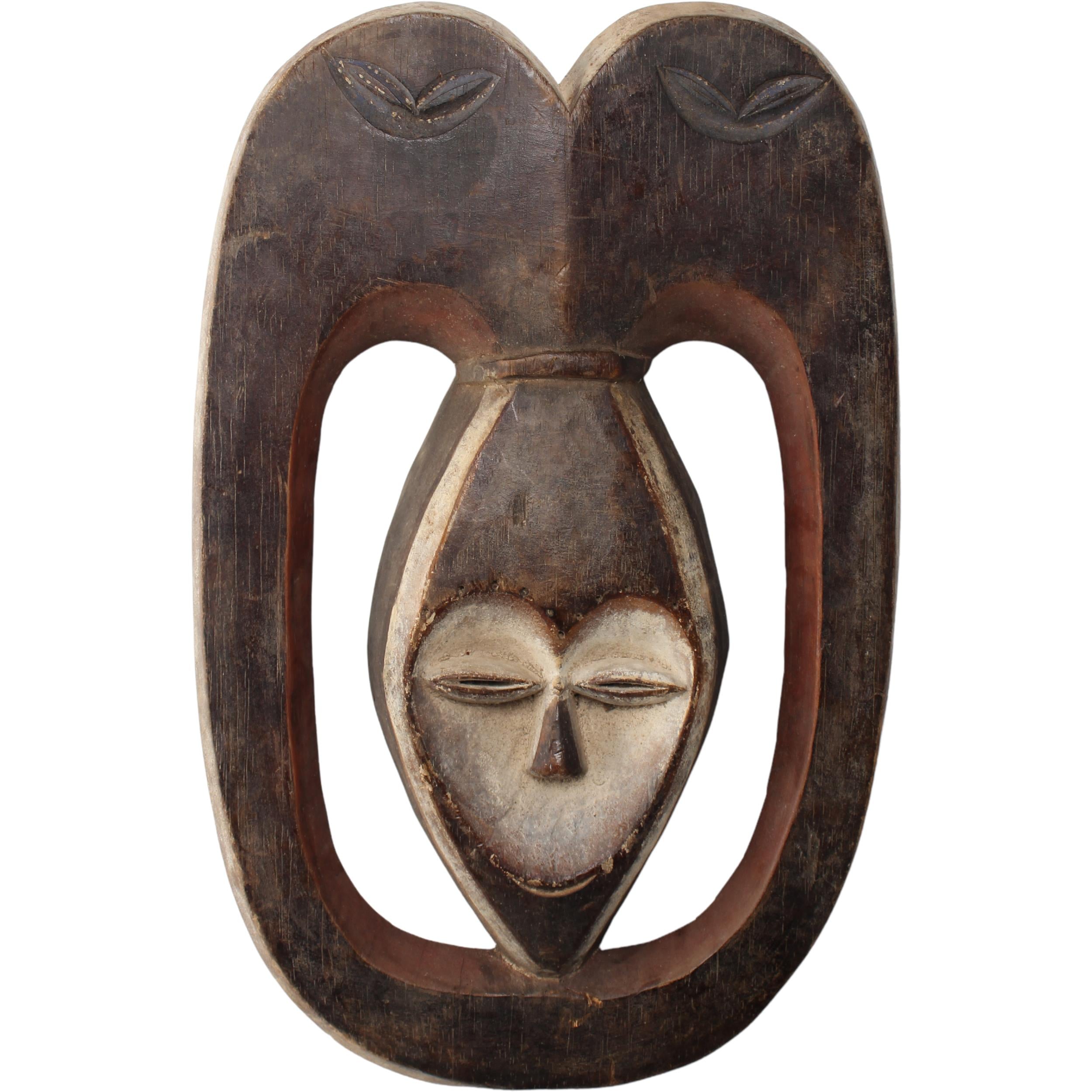 Kwele Tribe Mask ~16.9" Tall