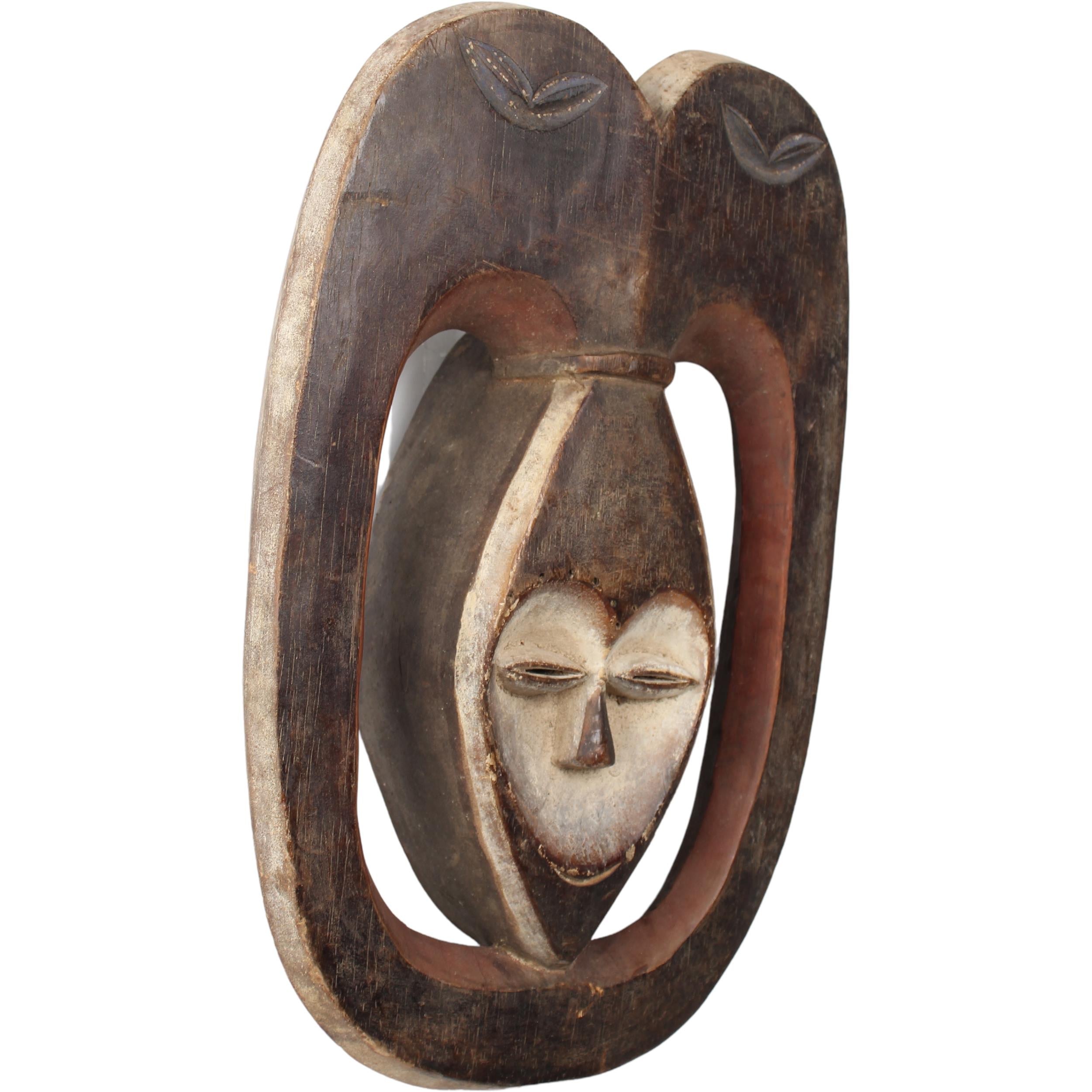 Kwele Tribe Mask ~16.9" Tall