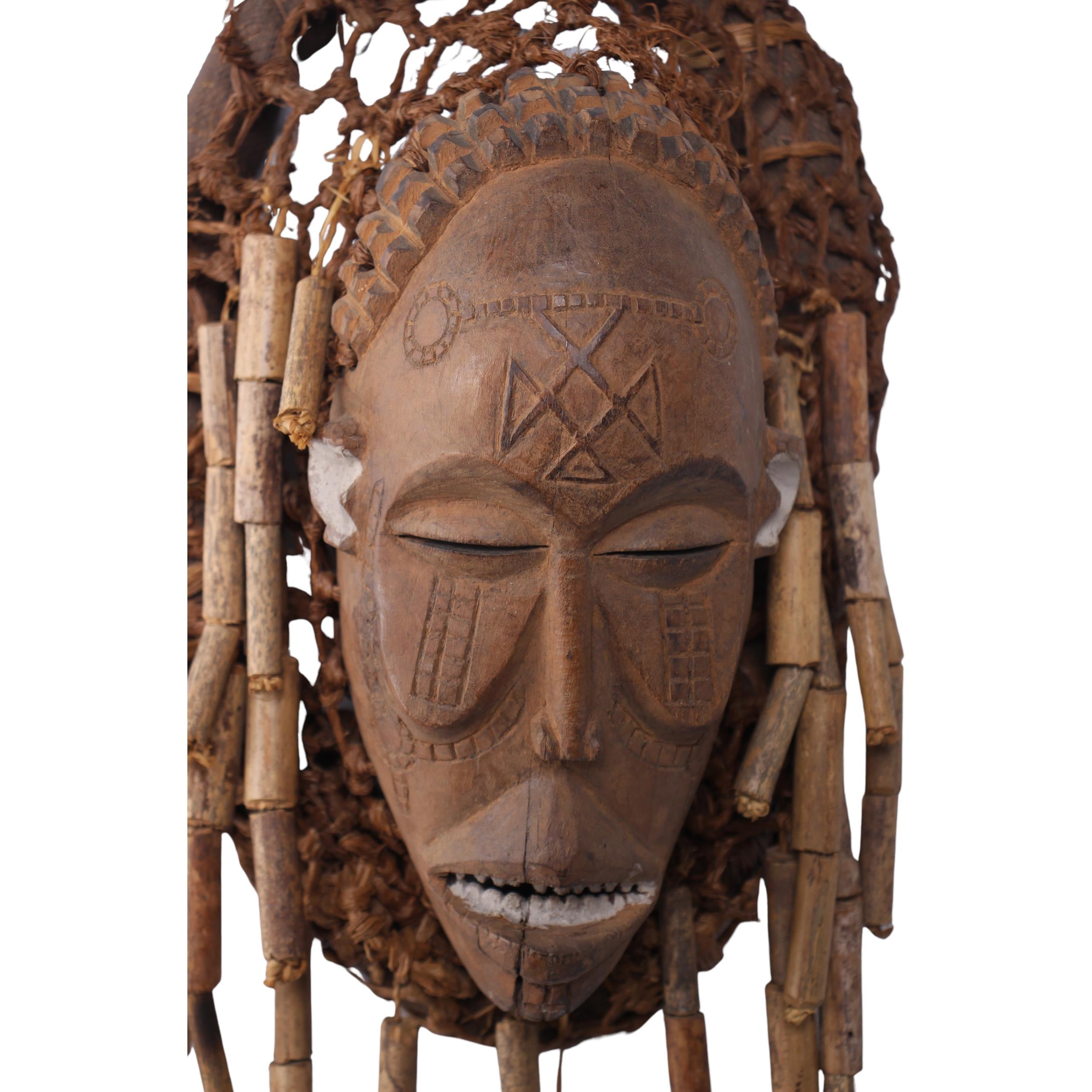 Chokwe Tribe Mask ~12.2" Tall