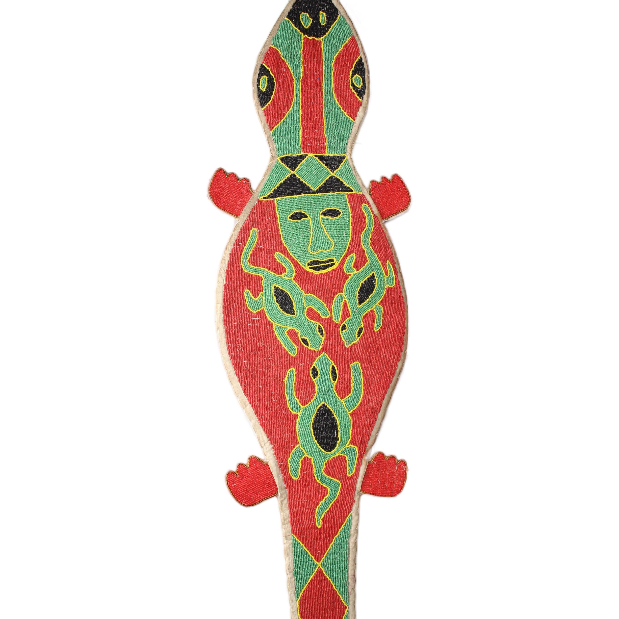 Yoruba Tribe Lizard ~50.4" Tall - Lizard