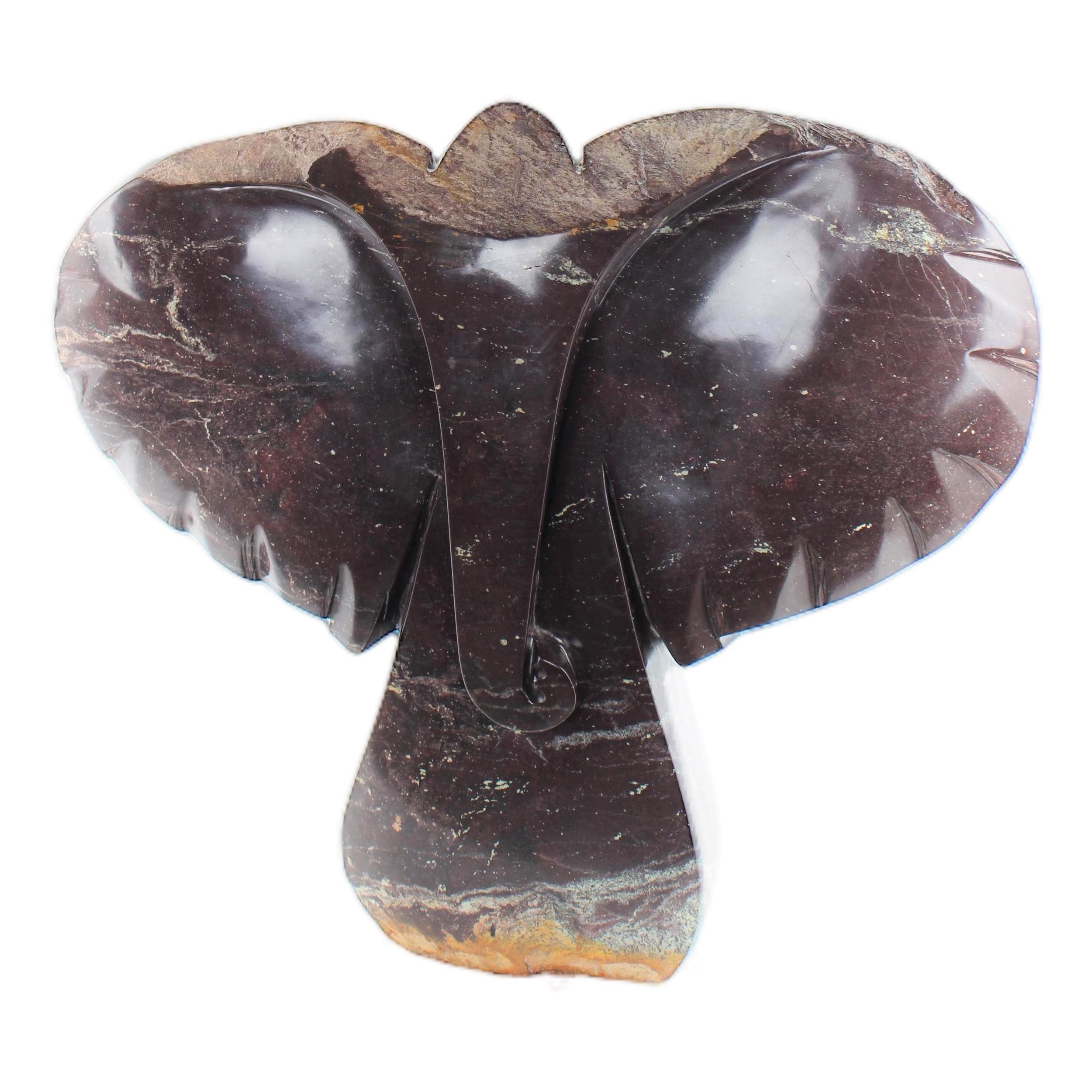 Shona Tribe Cobalt Stone Elephant ~31.5" Tall