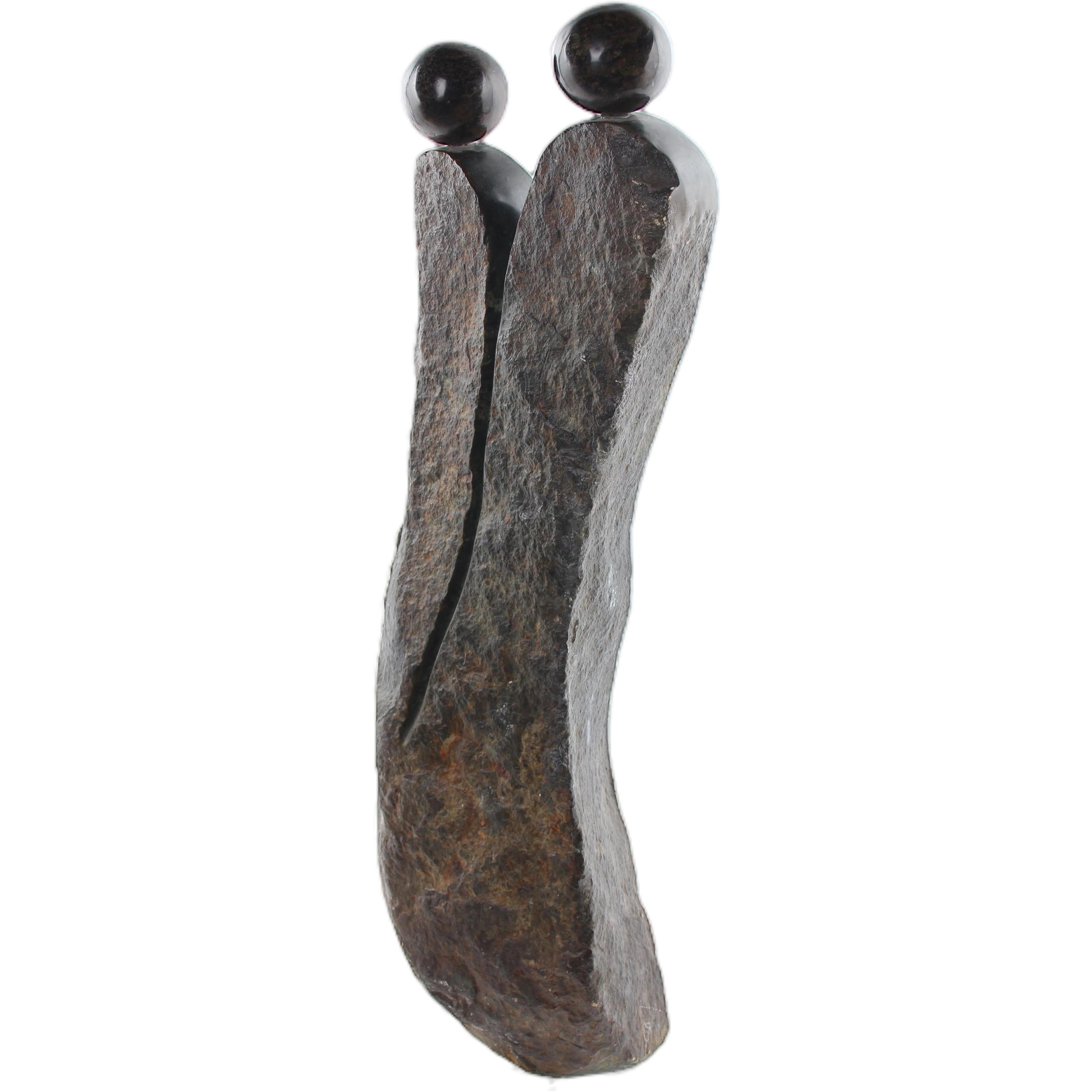 Shona Tribe Opal Stone Lovers ~38.2" Tall - Lovers