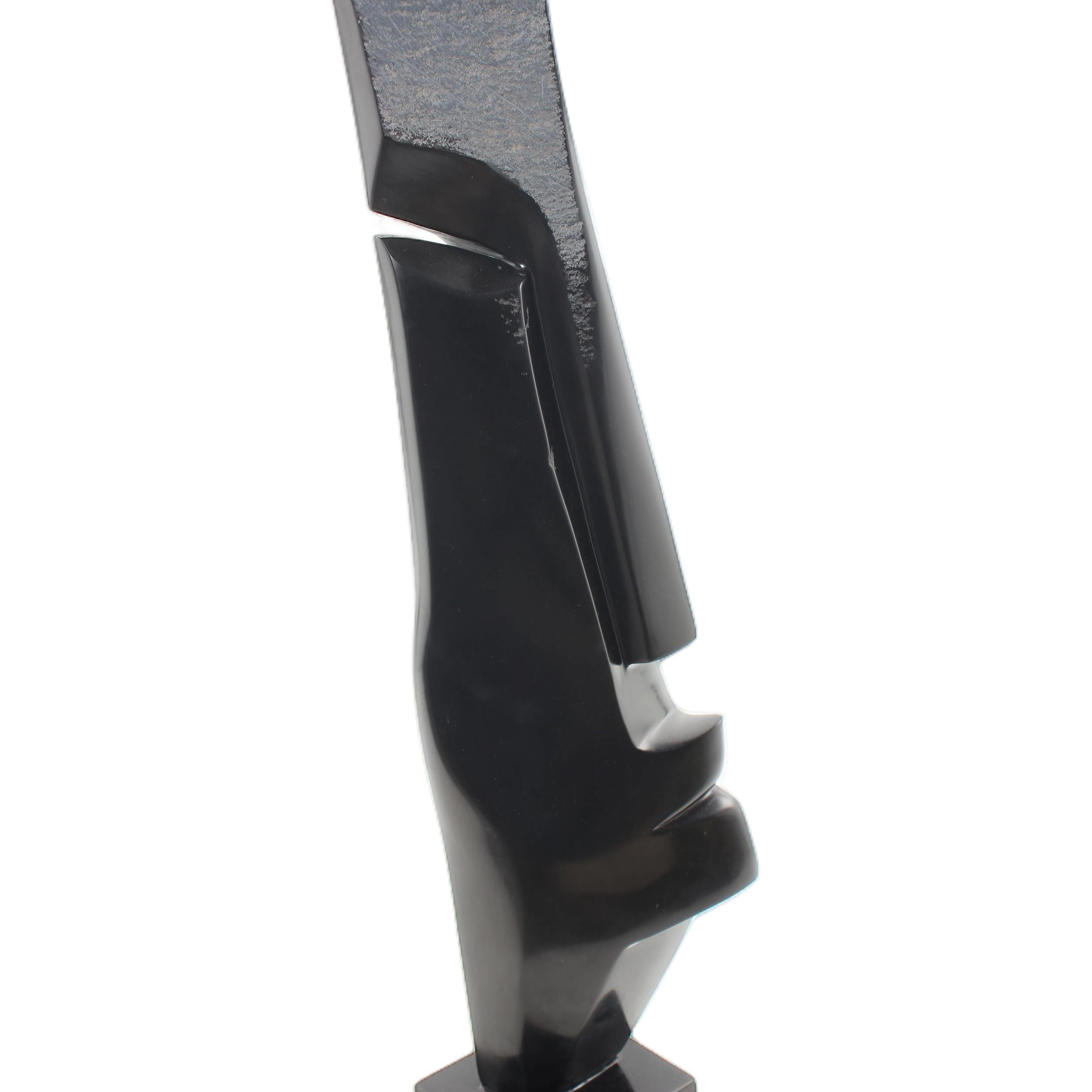 Shona Tribe Wonderstone Cubic Faces (Contemporary) ~32.3" Tall - Cubic Faces (Contemporary)
