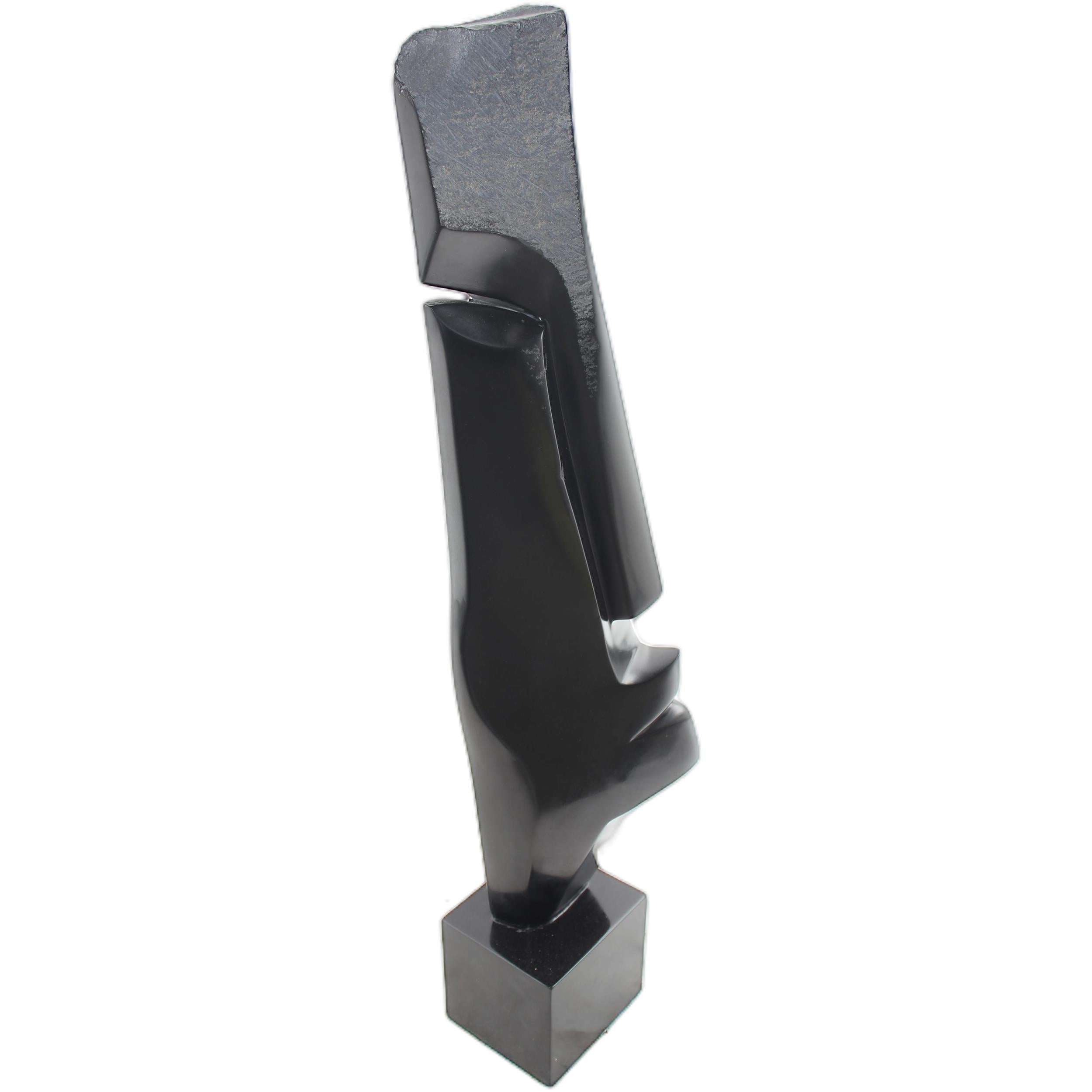 Shona Tribe Wonderstone Cubic Faces (Contemporary) ~32.3" Tall - Cubic Faces (Contemporary)