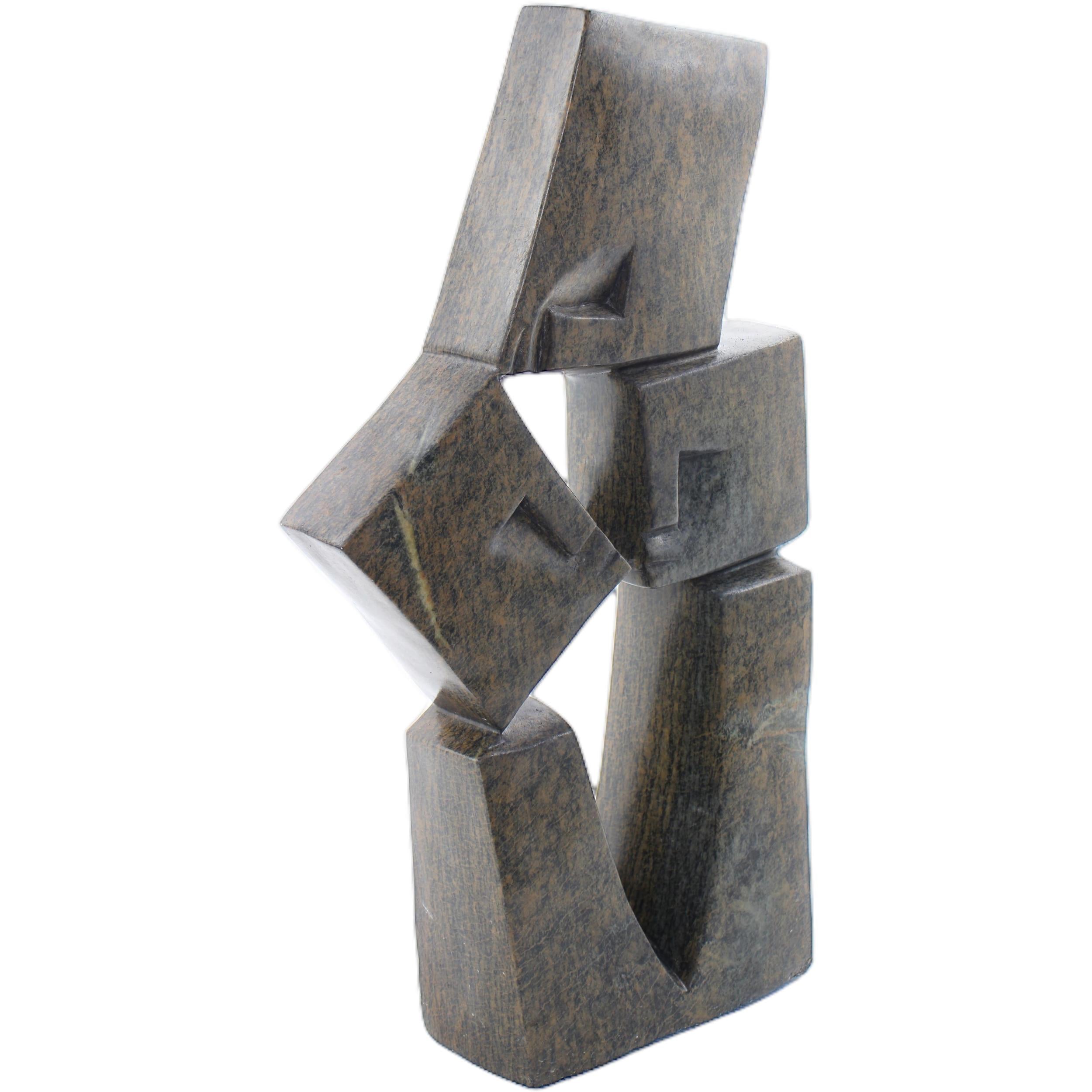 Shona Tribe Serpentine Stone Family Cubes ~20.9" Tall - Family Cubes