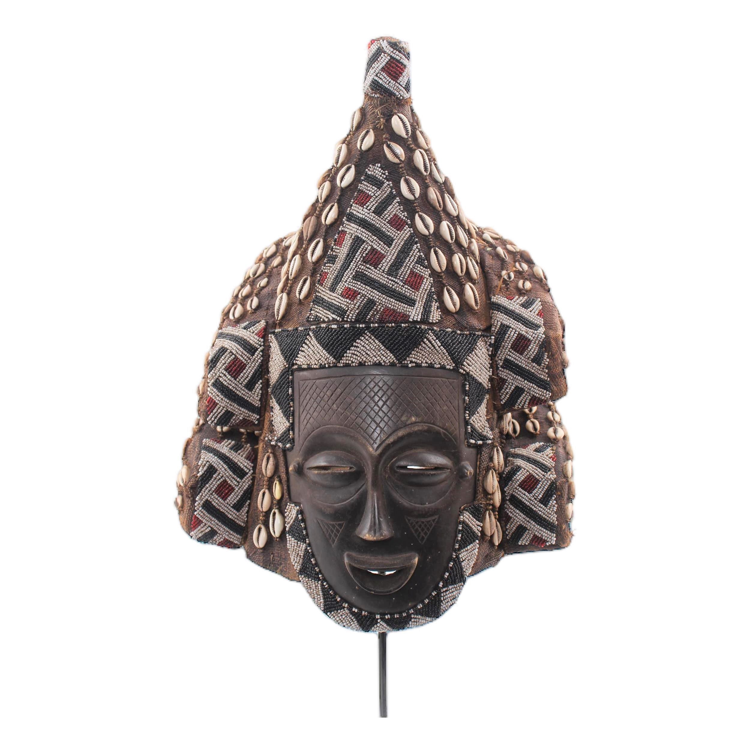 Kuba/Bakuba Tribe Mask ~30.7" Tall - Mask