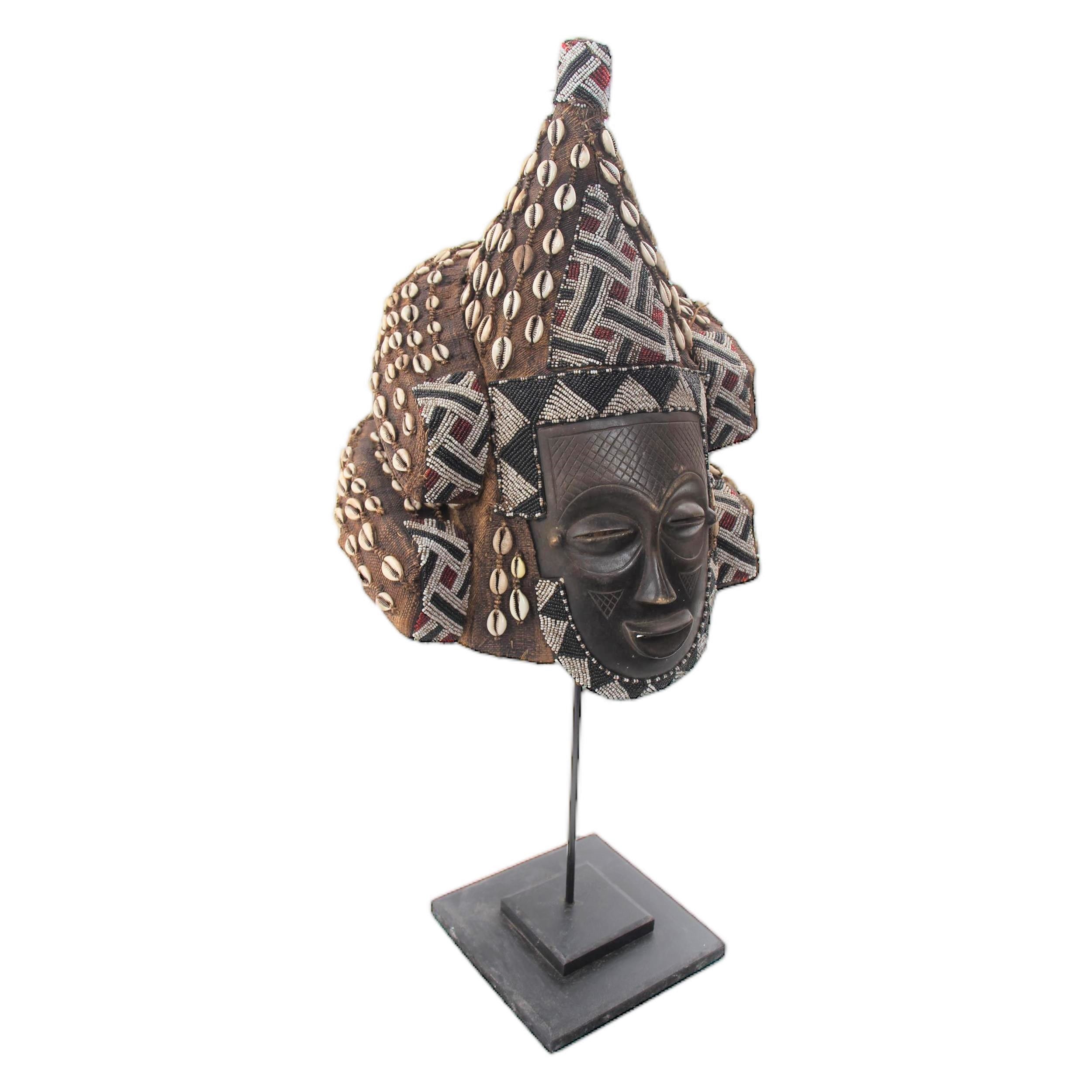 Kuba/Bakuba Tribe Mask ~30.7" Tall - Mask