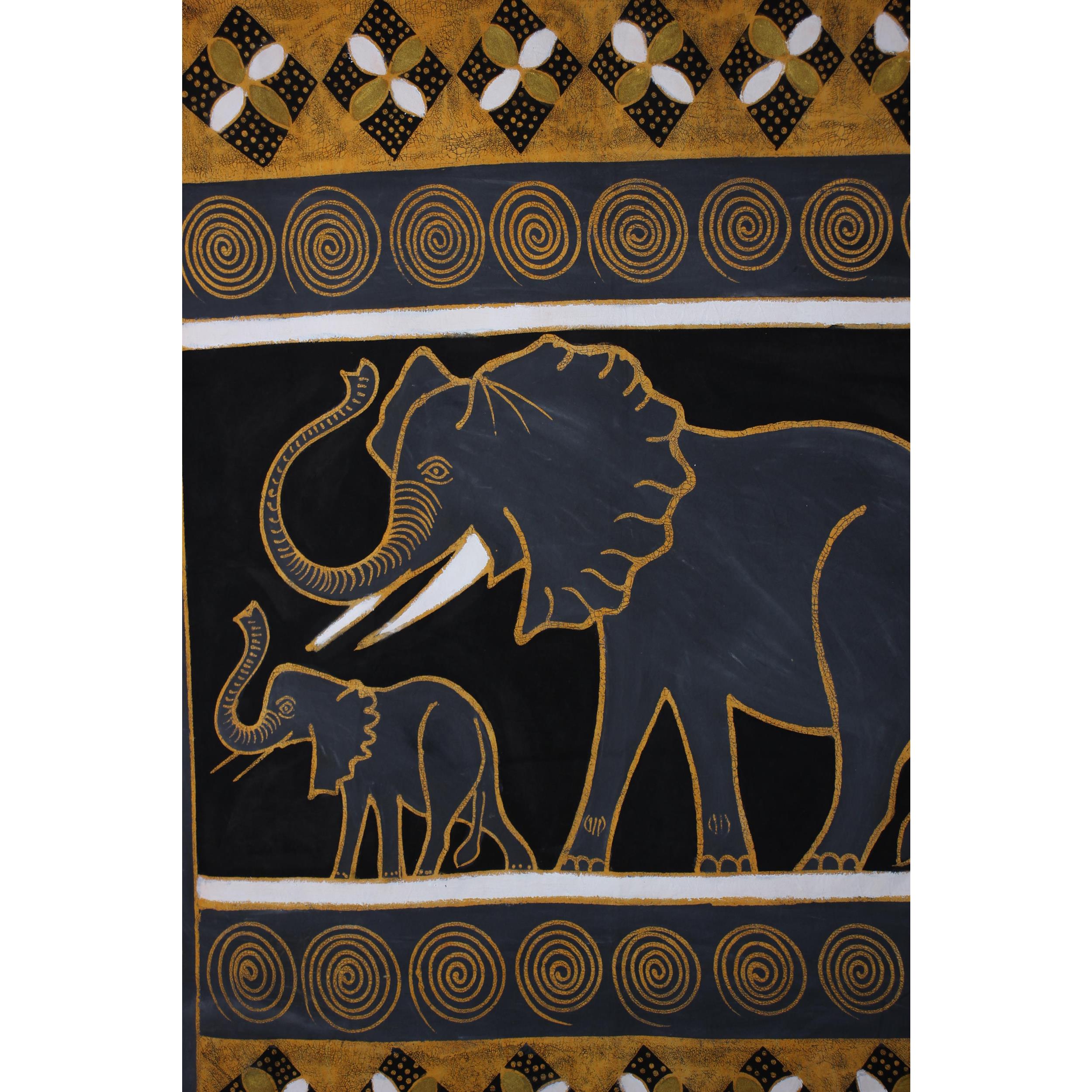 Shona Tribe Batik Fabric ~61.8" Tall - Batik Fabric