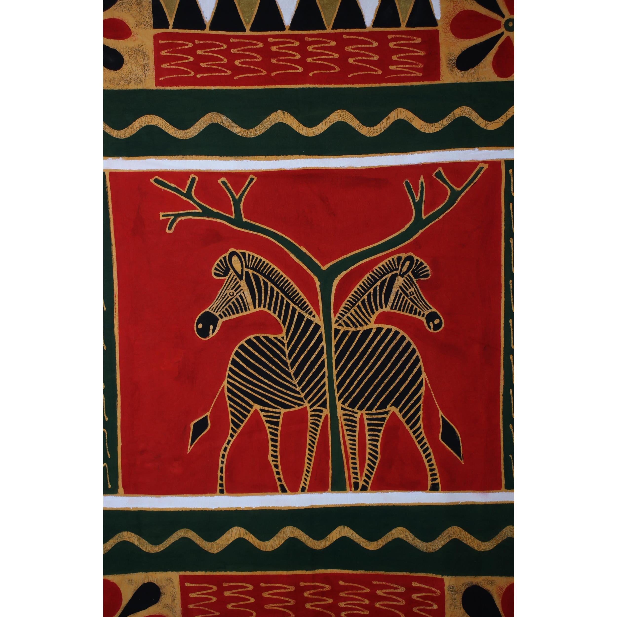 Shona Tribe Batik Fabric ~61.8" Tall - Batik Fabric