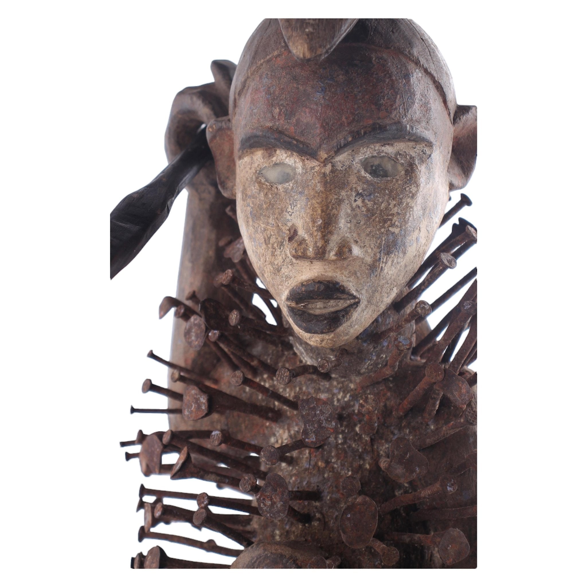 Bakongo Tribe Fetishes ~24.4" Tall - African Angel Art - Fetishes