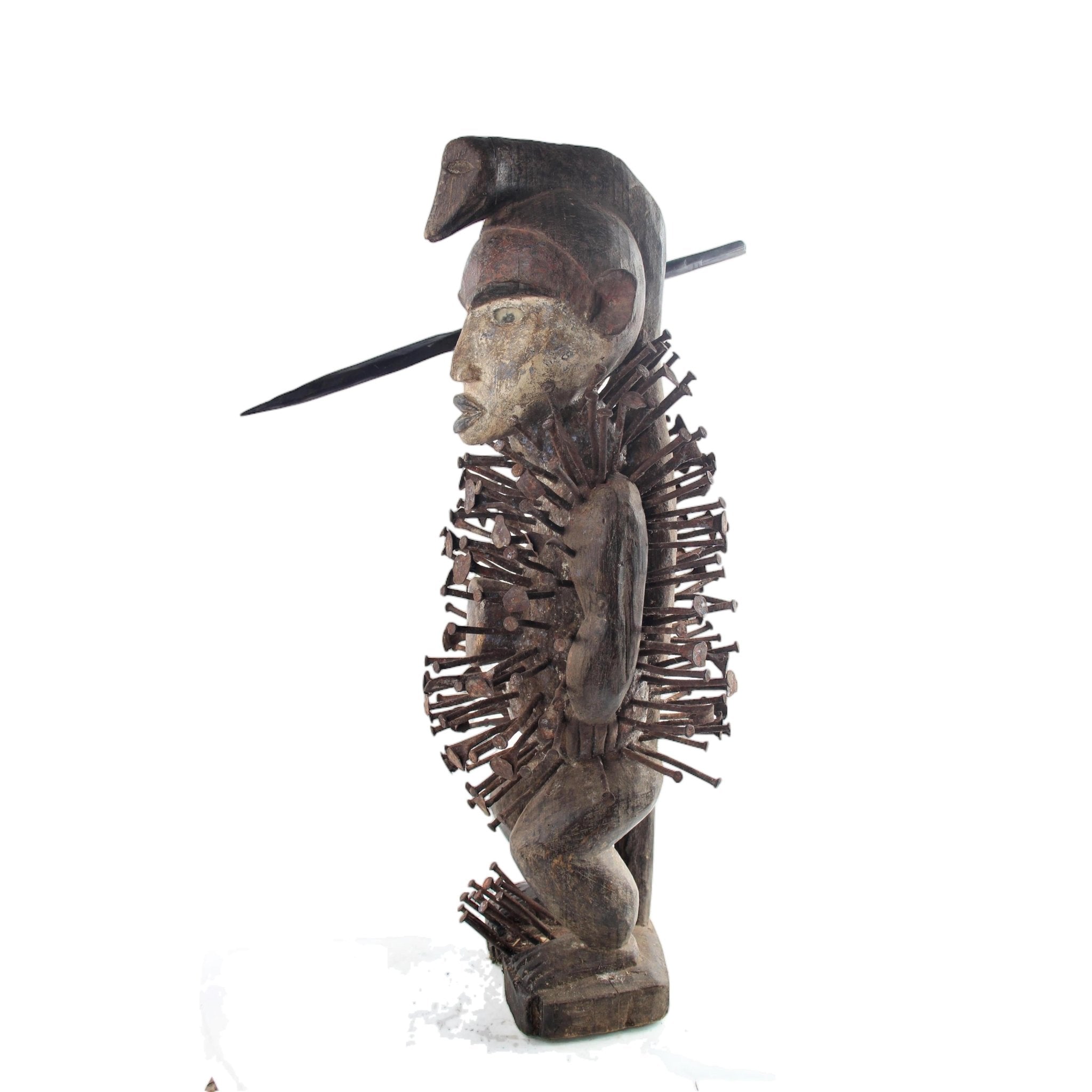 Bakongo Tribe Fetishes ~24.4" Tall - African Angel Art - Fetishes