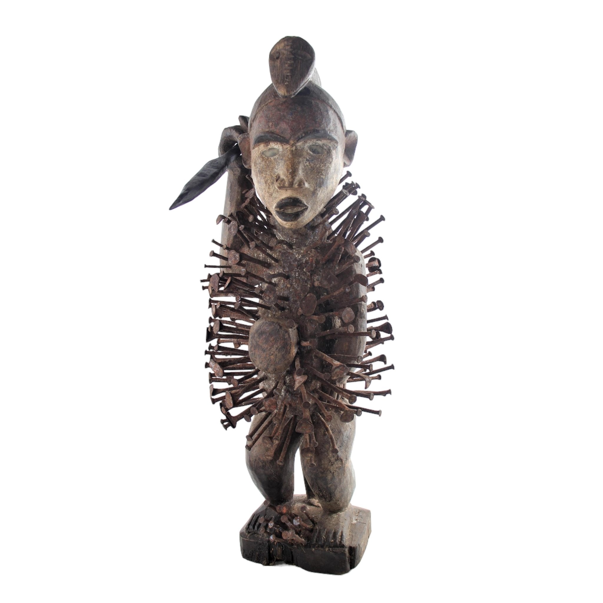 Bakongo Tribe Fetishes ~24.4" Tall - African Angel Art - Fetishes