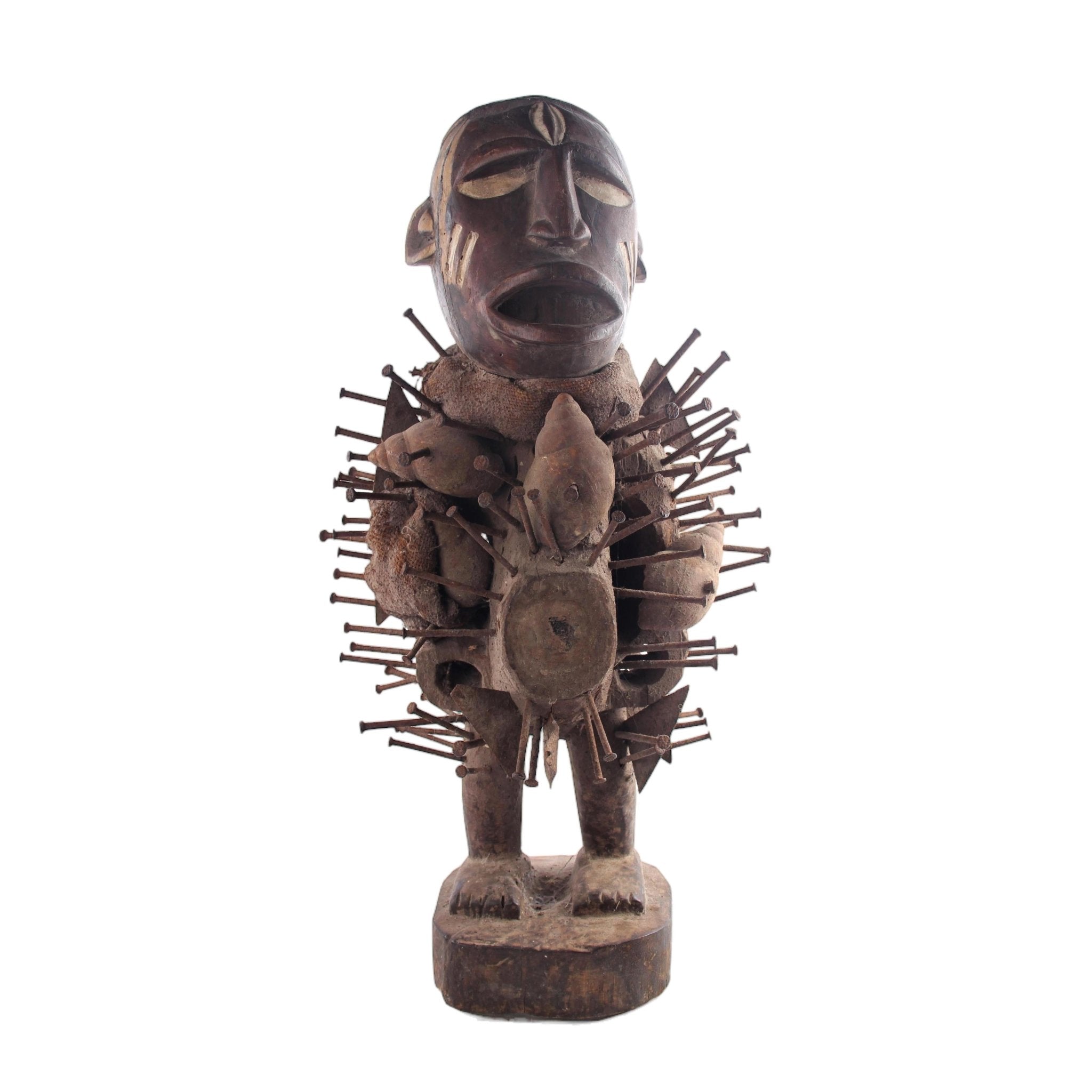 Bakongo Tribe Fetishes ~25.6" Tall - African Angel Art