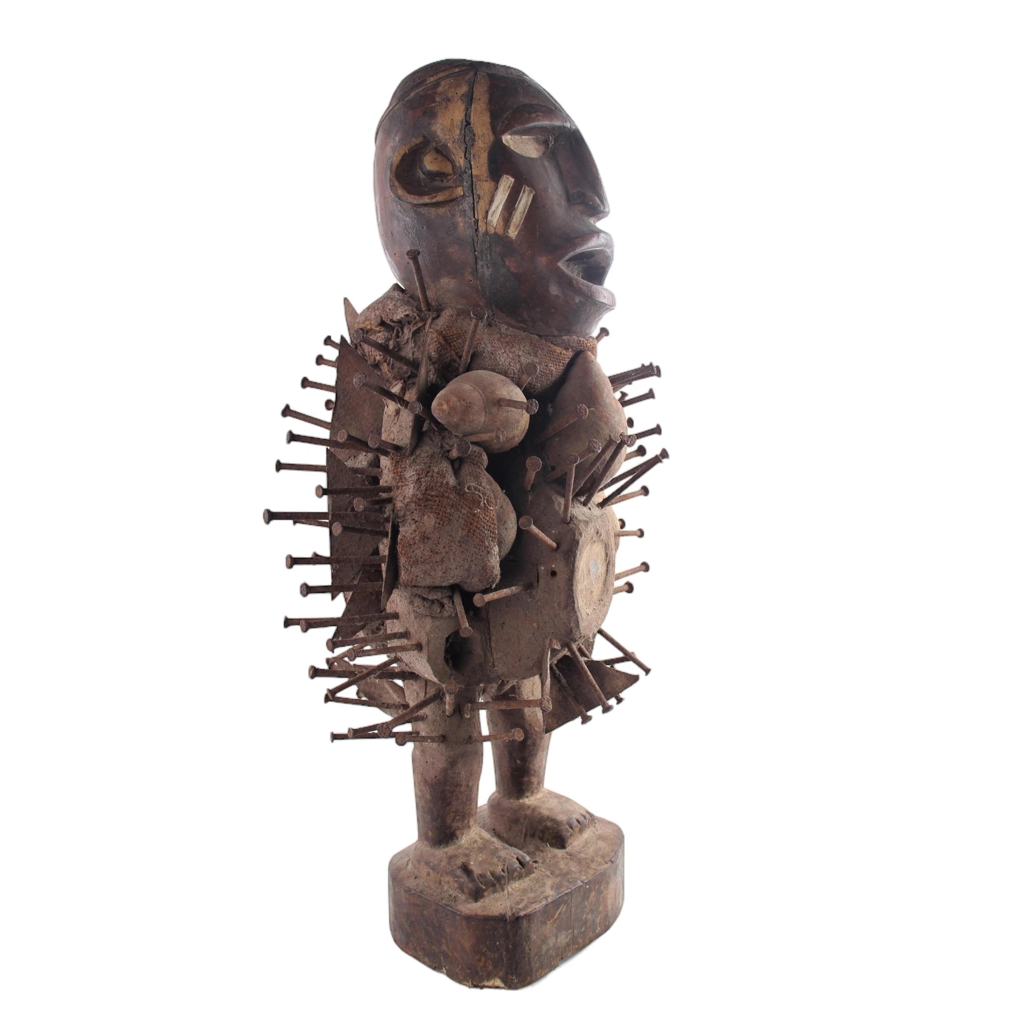 Bakongo Tribe Fetishes ~25.6" Tall - African Angel Art - Fetishes