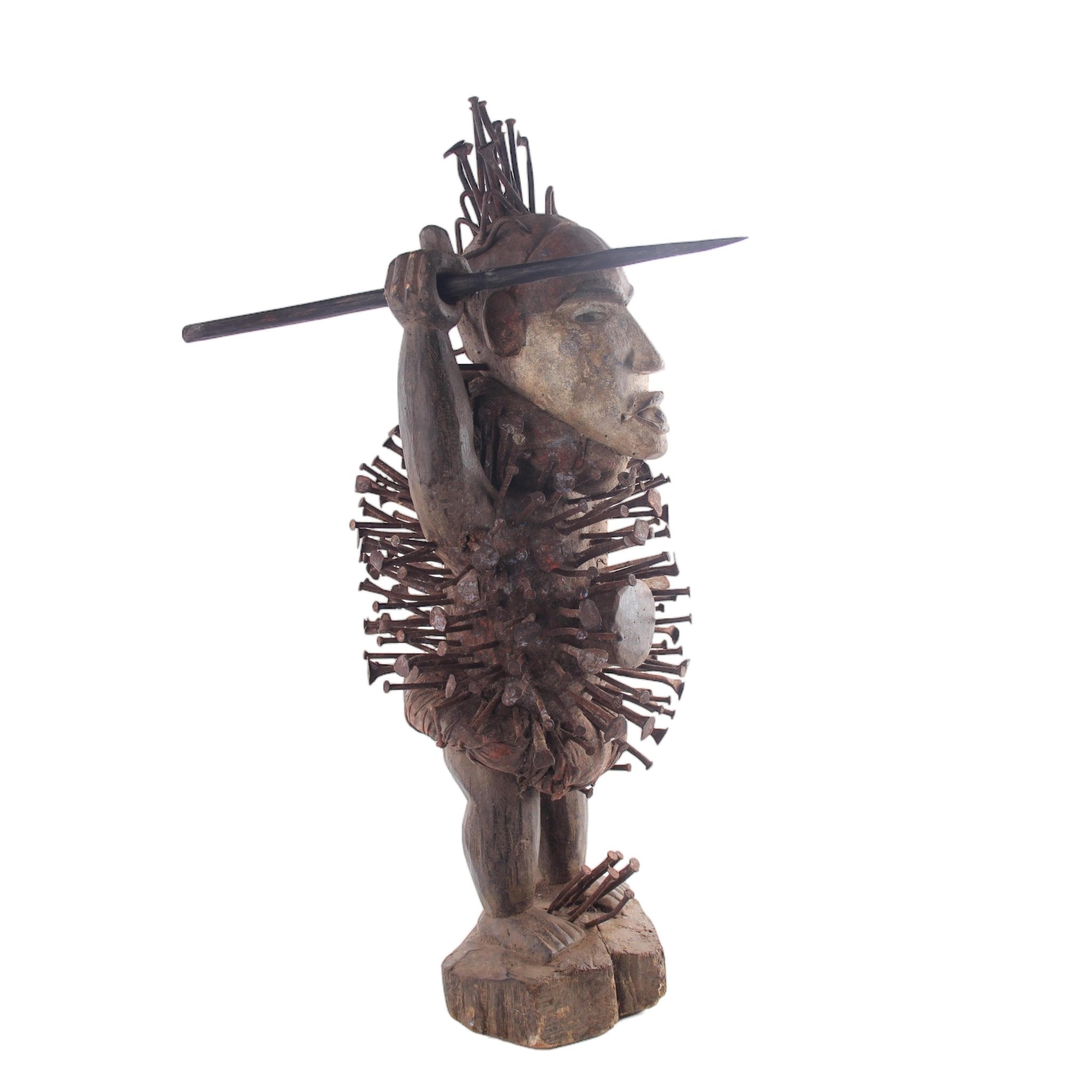 Bakongo Tribe Fetishes ~28.7" Tall - African Angel Art - Fetishes