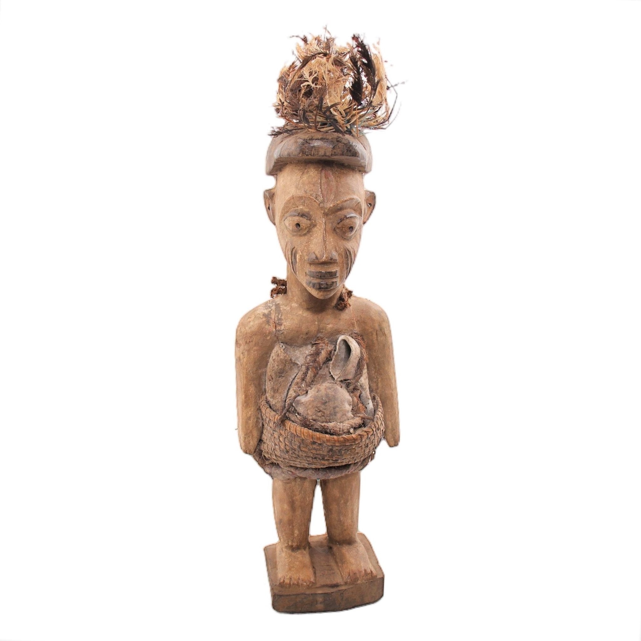 Basonge/Songye Tribe Figurine ~27.6" Tall - African Angel Art