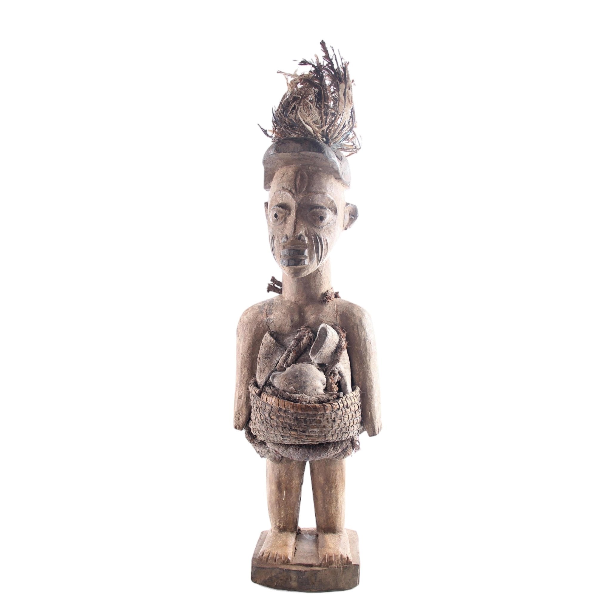 Basonge/Songye Tribe Figurine ~28.7" Tall - African Angel Art