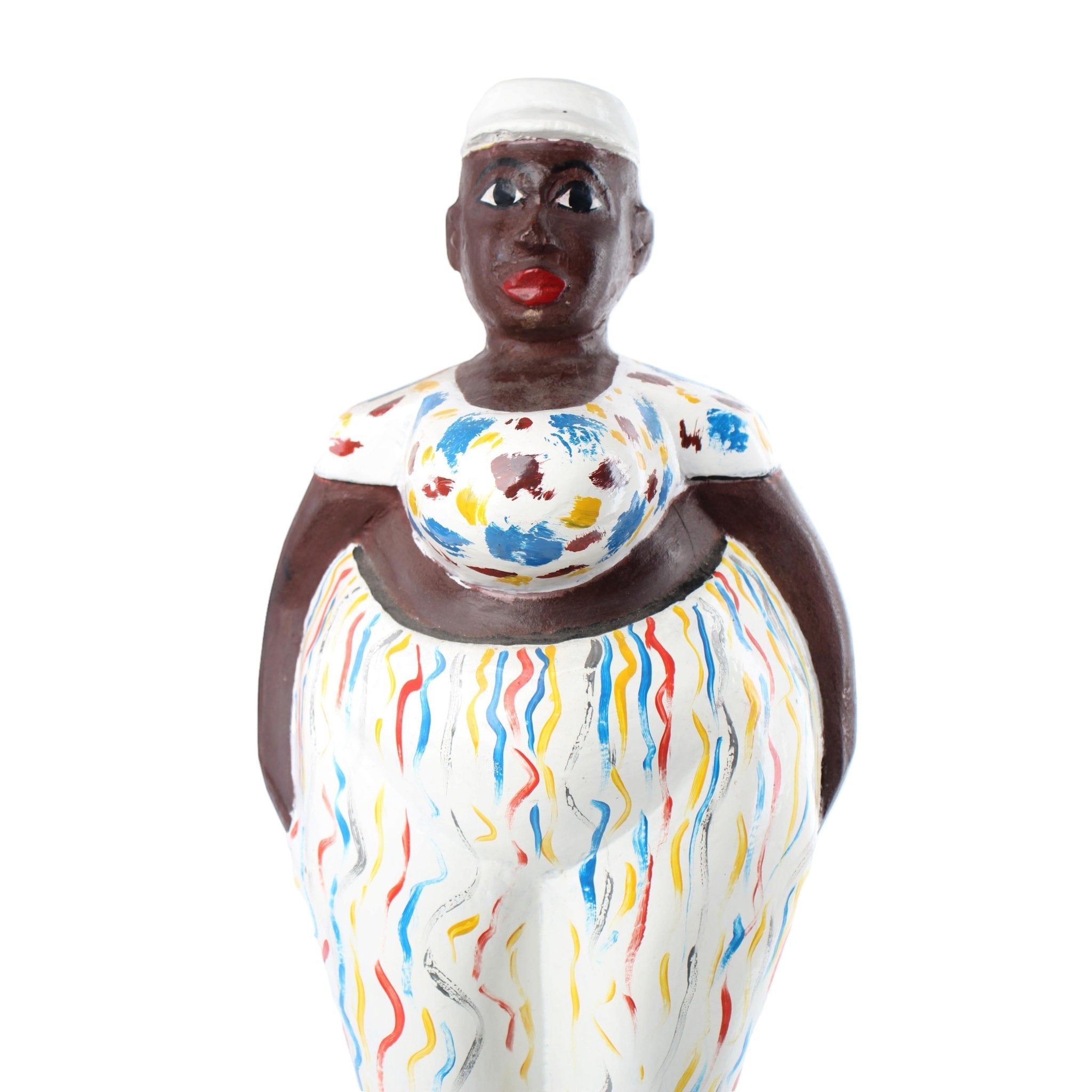 Baule Tribe Fat Mamas ~23.2" Tall - African Angel Art