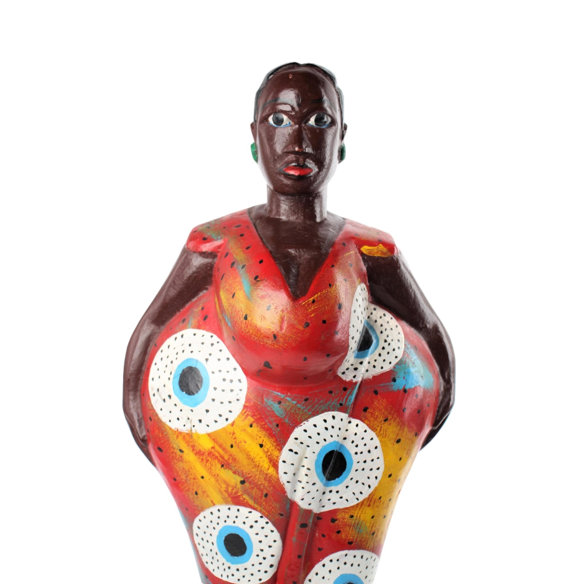 Baule Tribe Fat Mamas ~23.6" Tall - African Angel Art - Fat Mamas