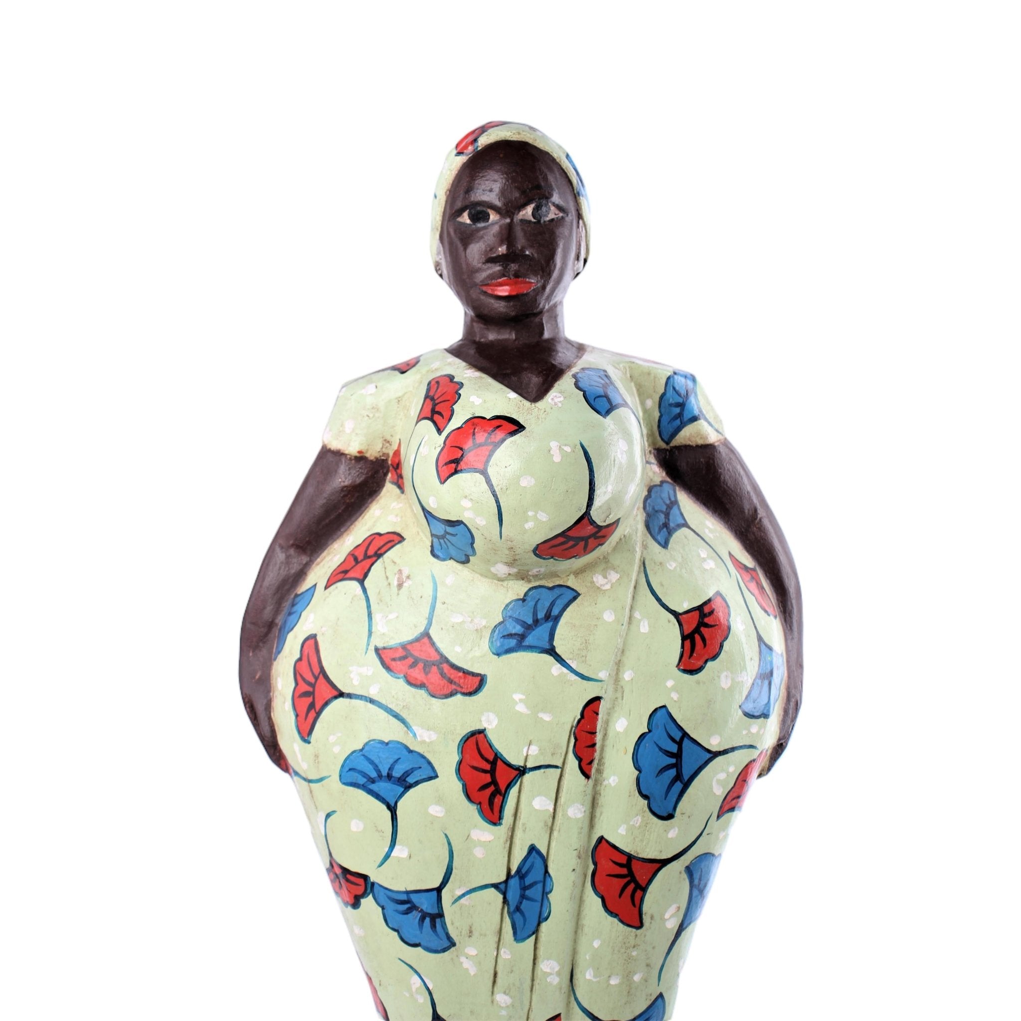 Baule Tribe Fat Mamas ~25.2" Tall - African Angel Art - Fat Mamas