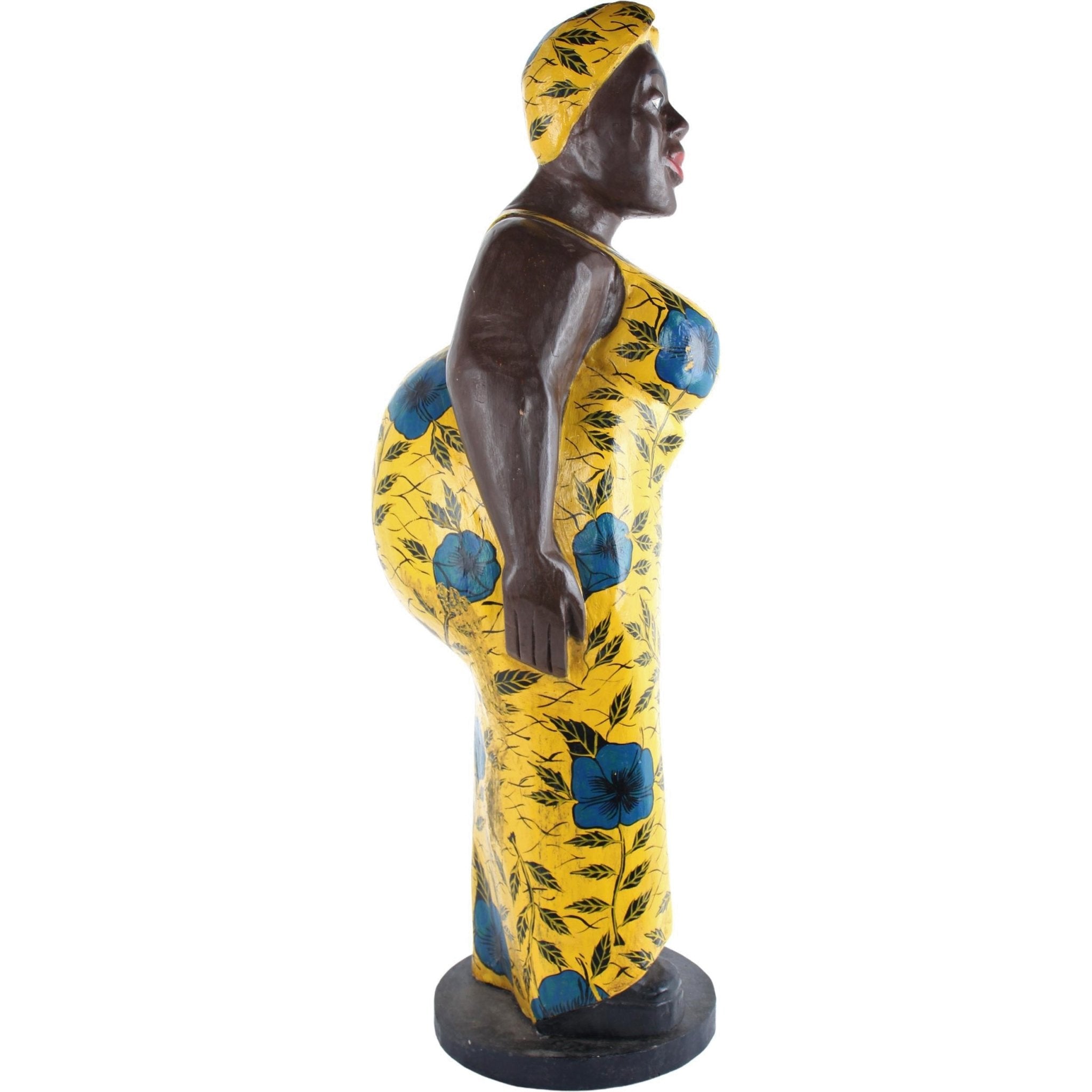 Baule Tribe Fat Mamas ~37.8" Tall - African Angel Art - Fat Mamas