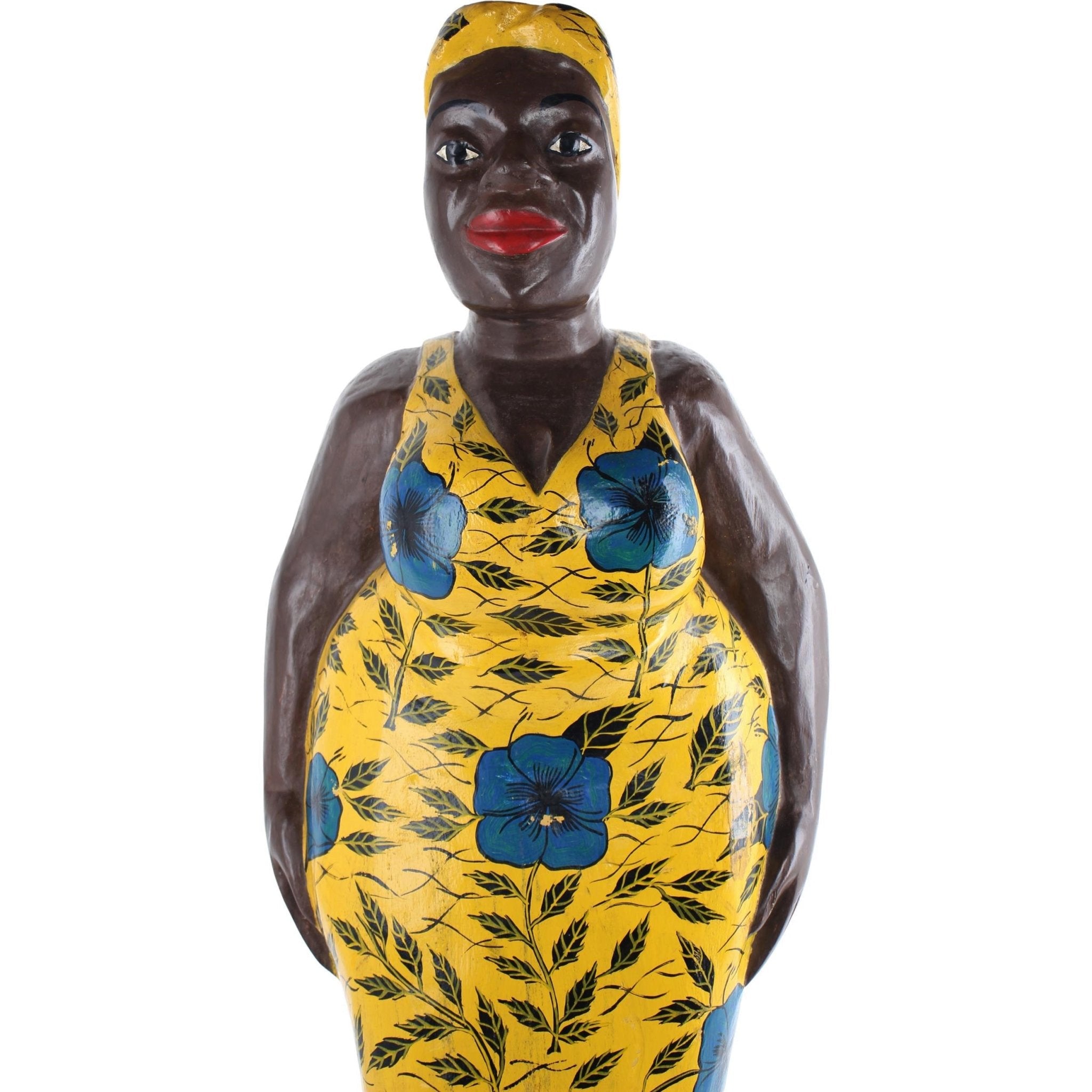 Baule Tribe Fat Mamas ~37.8" Tall - African Angel Art - Fat Mamas