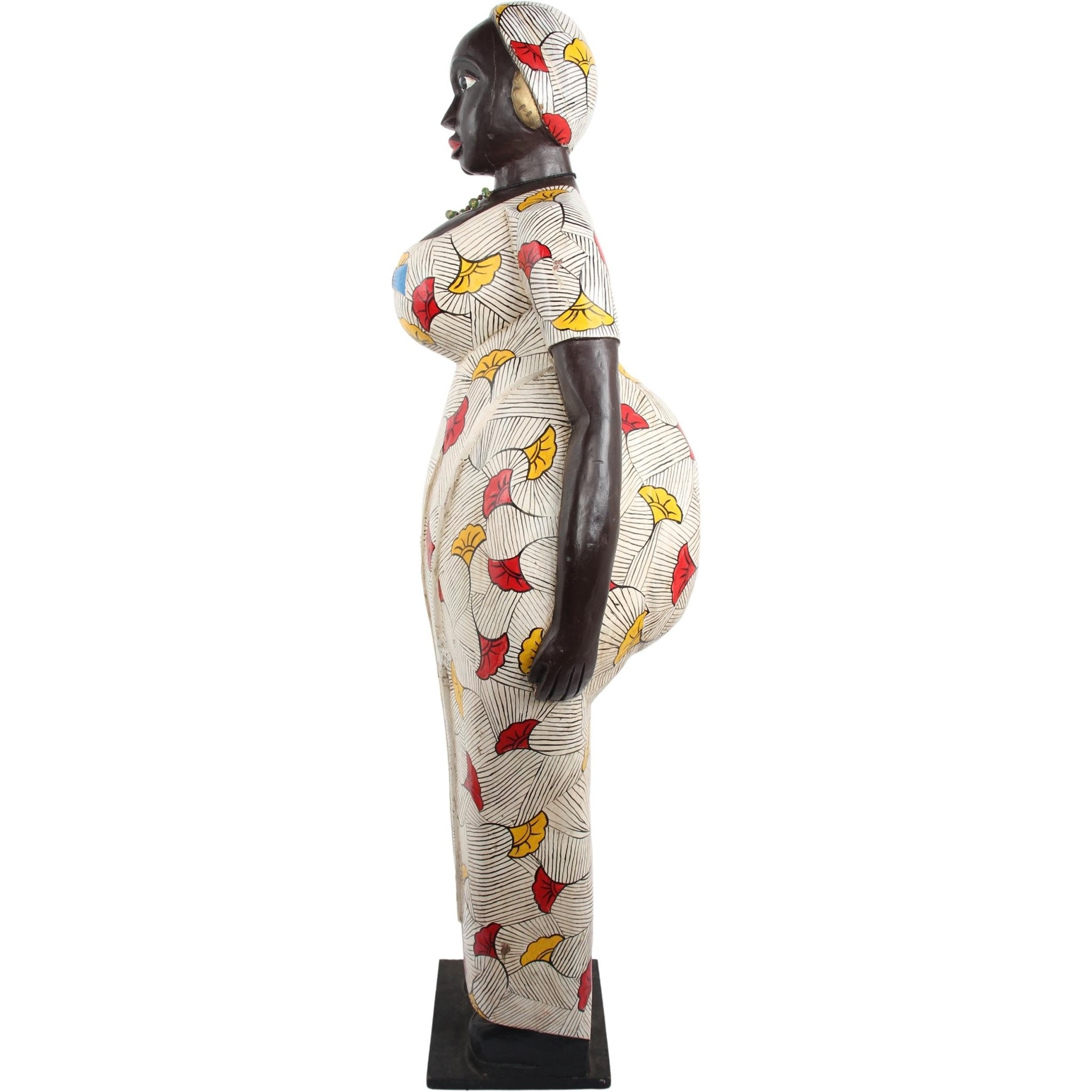 Baule Tribe Fat Mamas ~60.6" Tall - African Angel Art - Fat Mamas