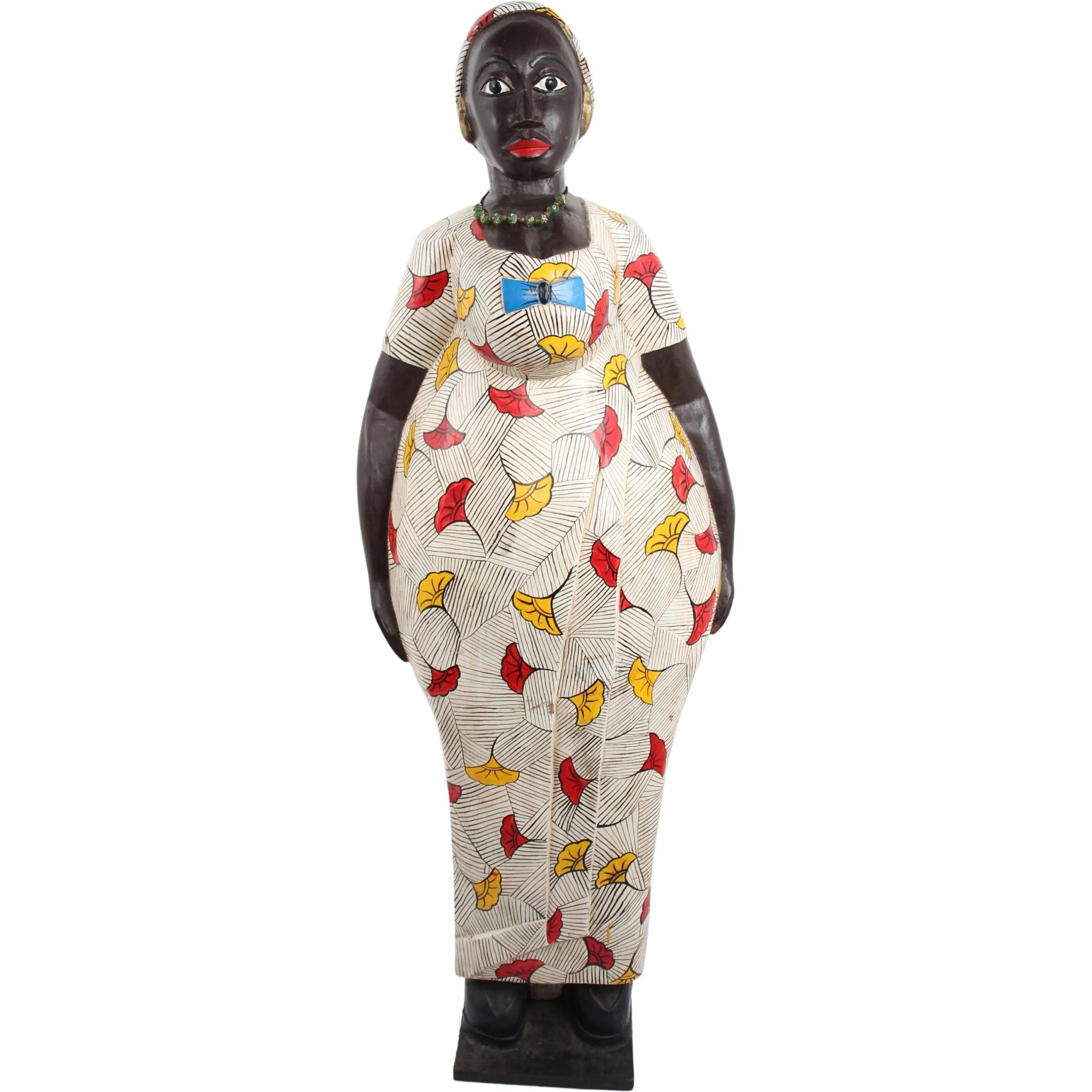 Baule Tribe Fat Mamas ~60.6" Tall - African Angel Art