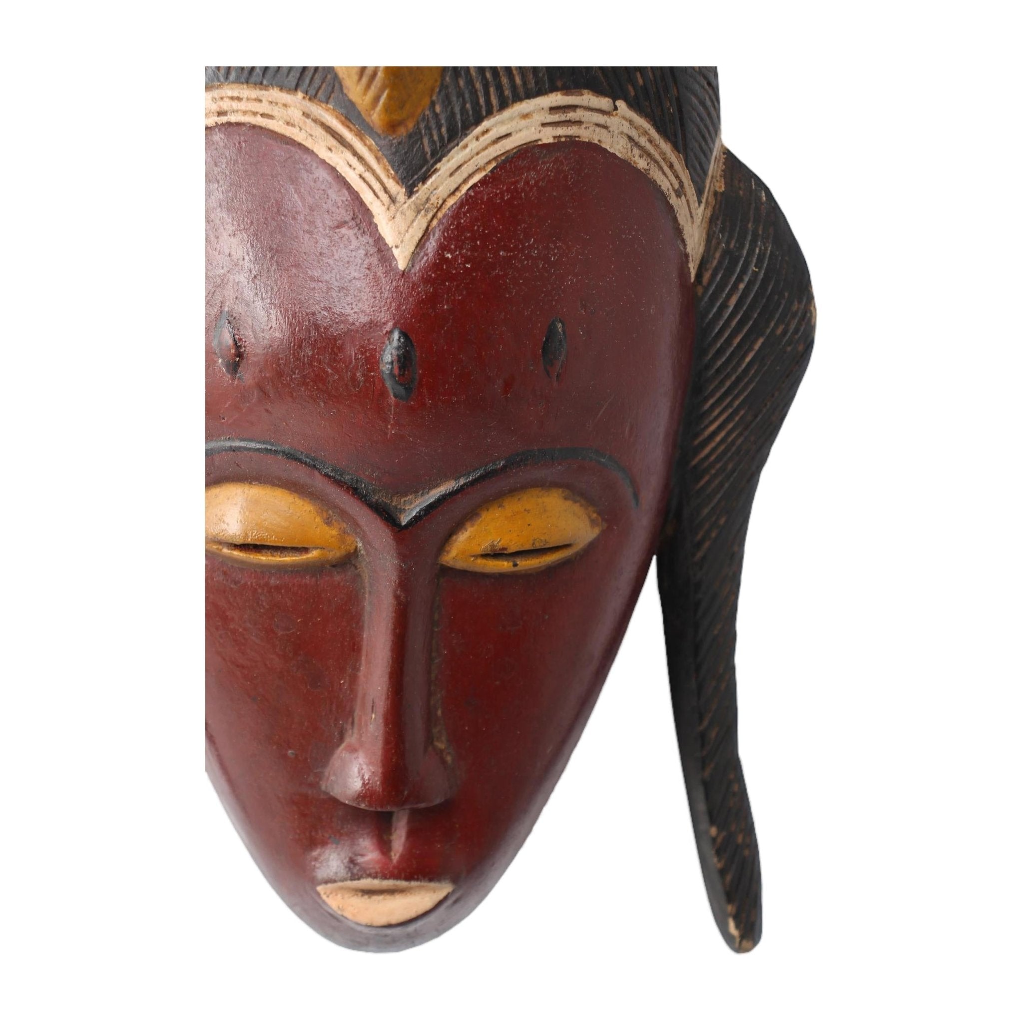 Baule Tribe Mask ~16.5" Tall - African Angel Art - Mask