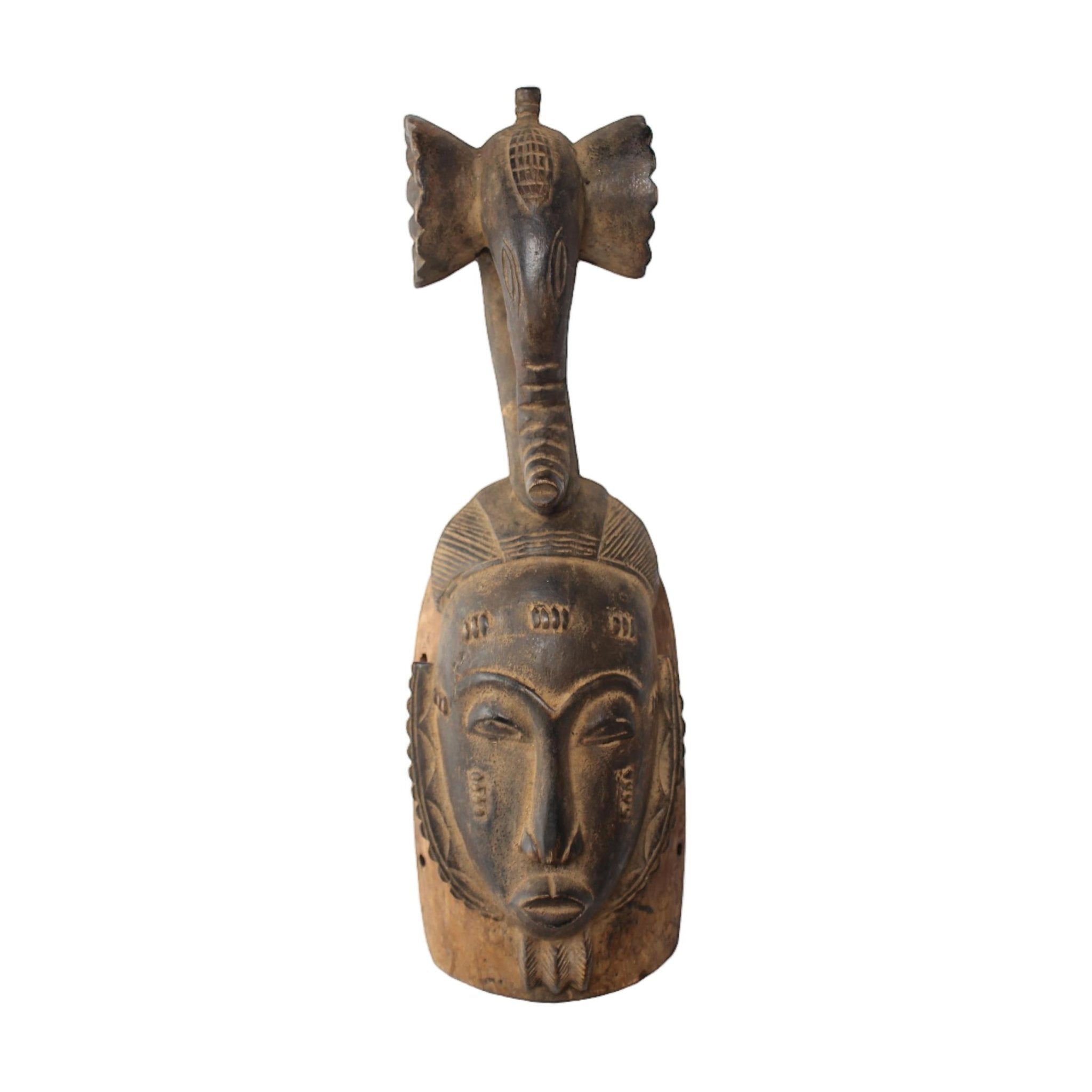 Baule Tribe Mask ~18.5" Tall - African Angel Art