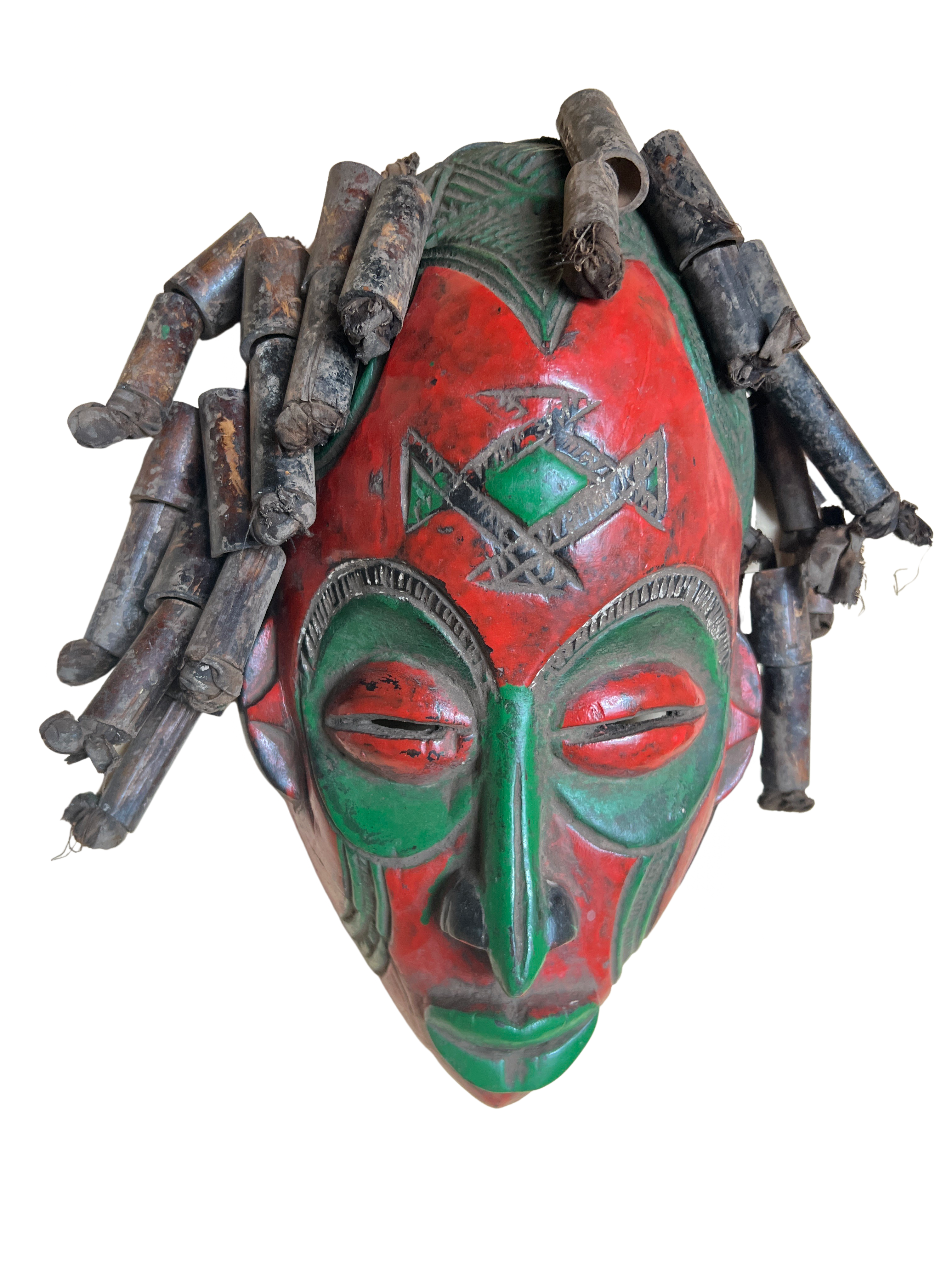 Chokwe Tribe Painted Mask - Chokwe