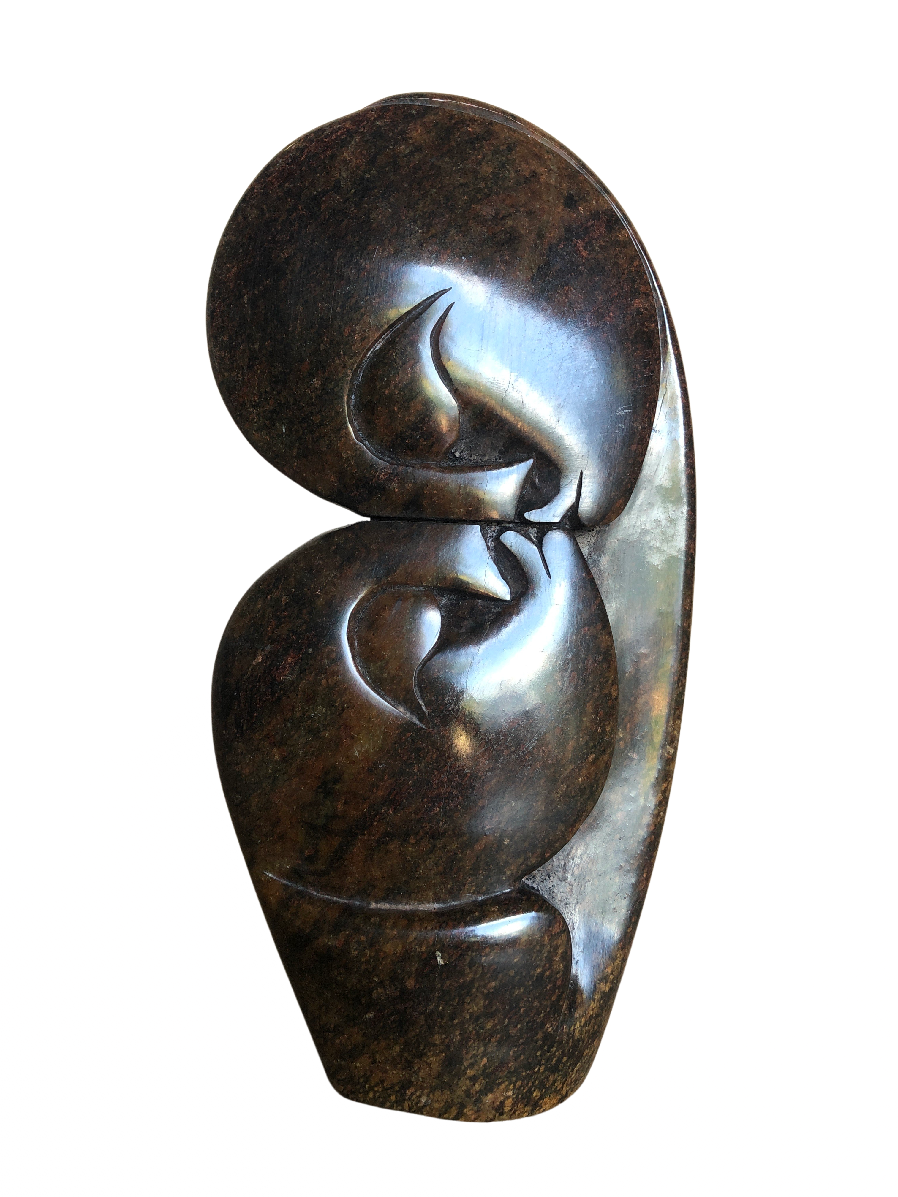 Shona Tribe Serpentine Stone Flat Lovers